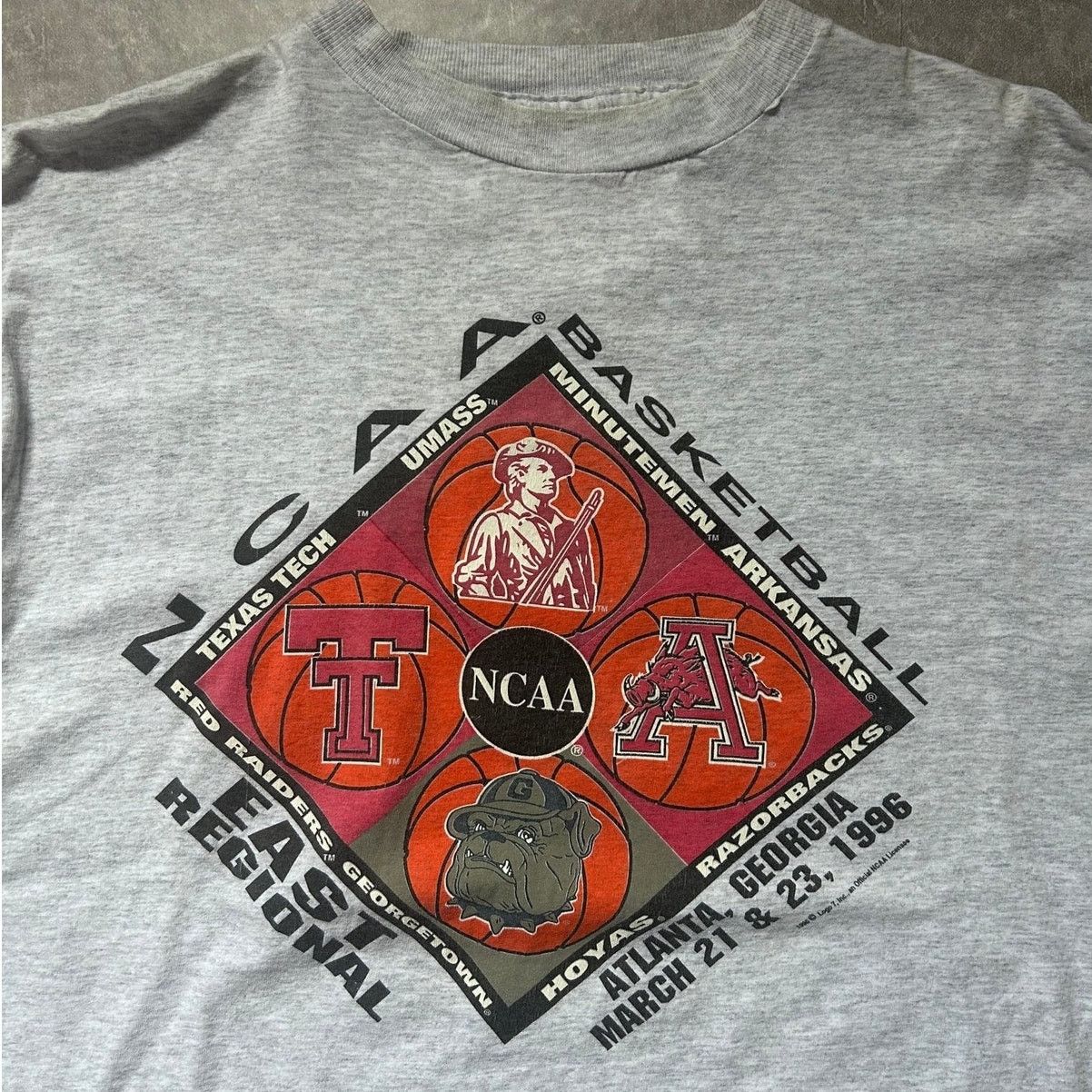 Logo 7 1996 Vintage NCAA Final Four Heather Gray T Shirt Size XL Size US XL / EU 56 / 4 - 2 Thumbnail