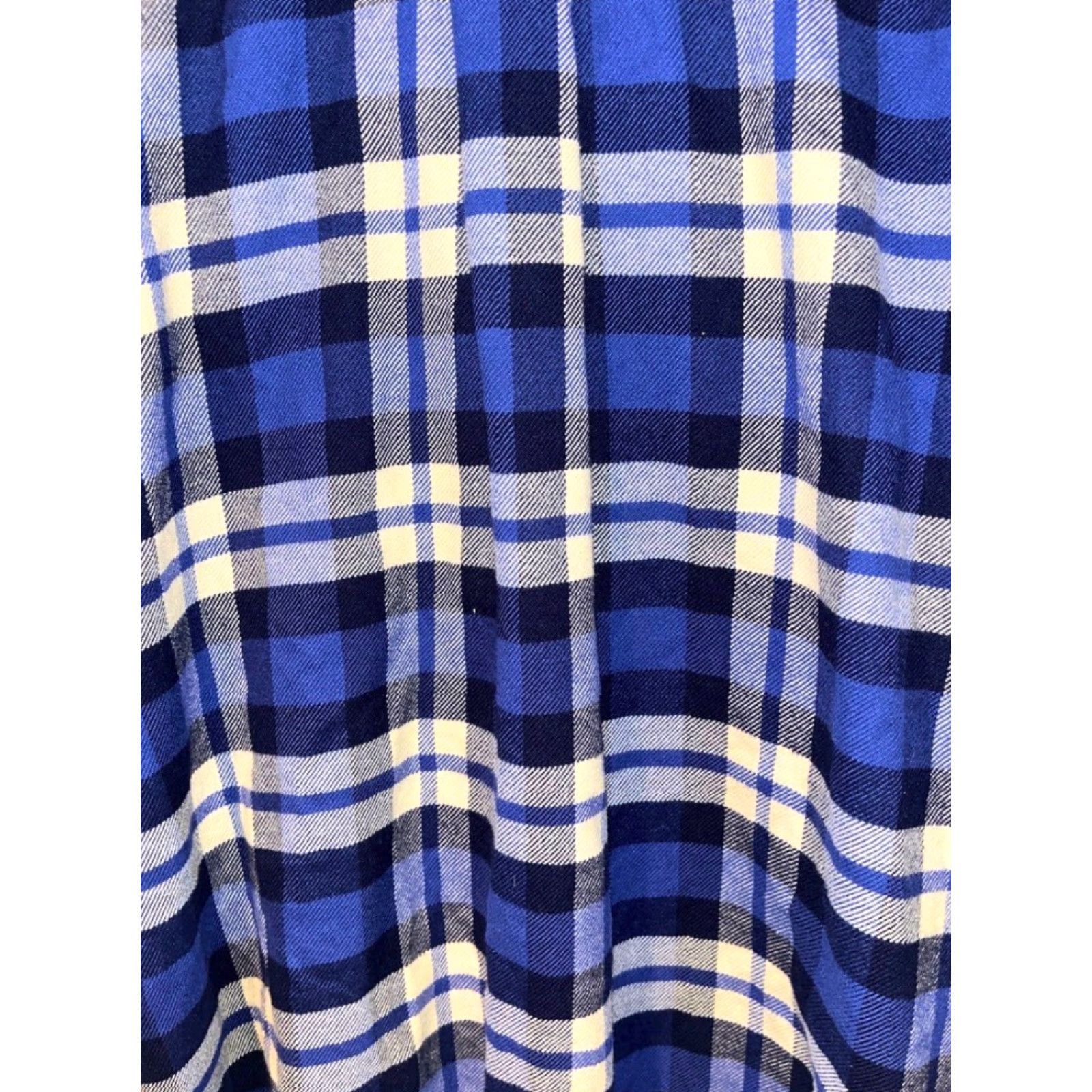 Polo Ralph Lauren Polo Ralph Lauren Button-Down Shirt Plaid Brushed Cotton Flannel 2XB Big & Tall Blue/Navy/Cream Plaid Classic Button Up Mens Size US XXL / EU 58 / 5 - 6 Thumbnail