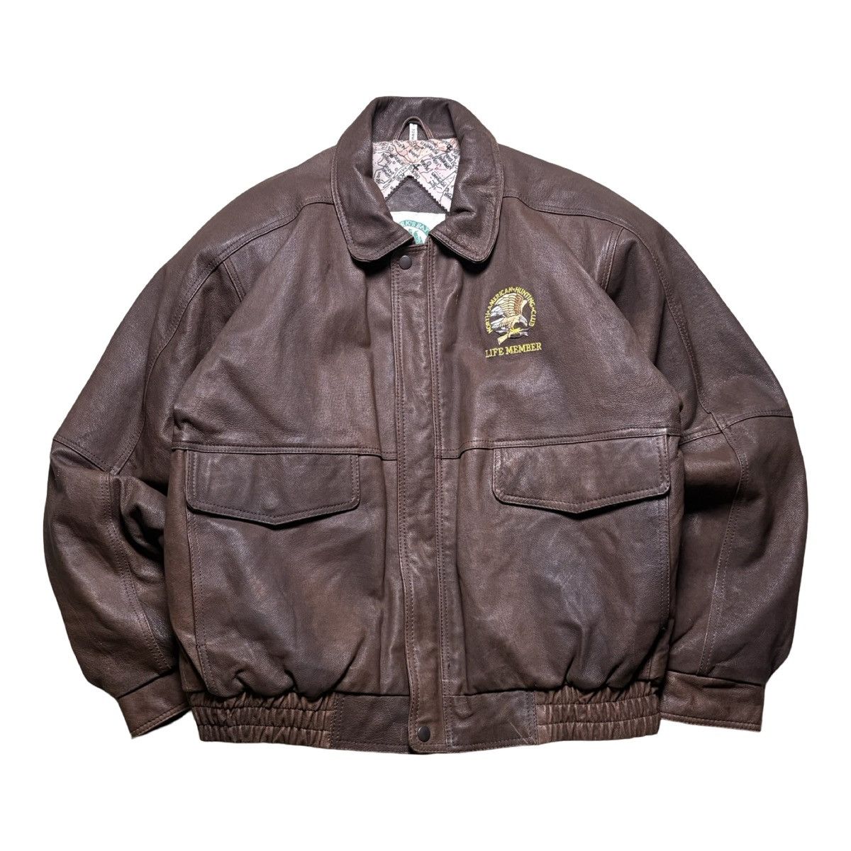 Other Vintage A-2 Brown Leather Bomber Jacket Flight L Size US L / EU 52-54 / 3 - 1 Thumbnail
