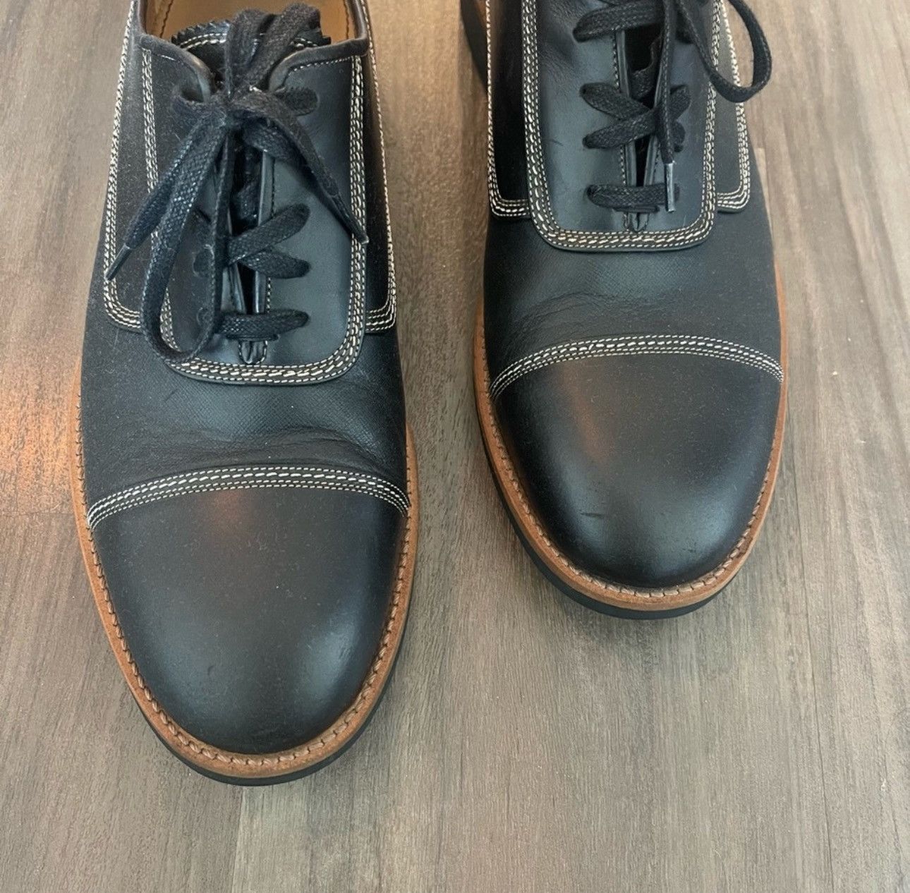 Paul Smith PAUL SMITH US 8-9 MENS Leather Cap Toe Lace Up Shoes Size US 9 / EU 42 - 9 Thumbnail