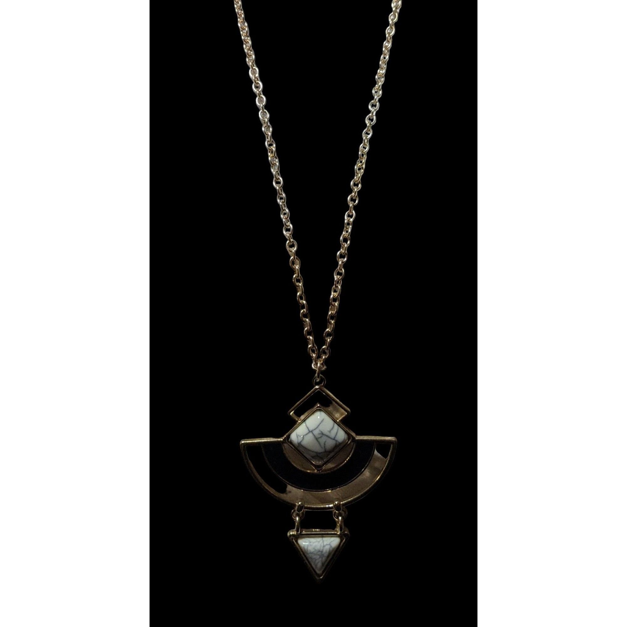 Other Modern Geometric Abstract Gemmed Pendant Necklace Size ONE SIZE - 3 Thumbnail