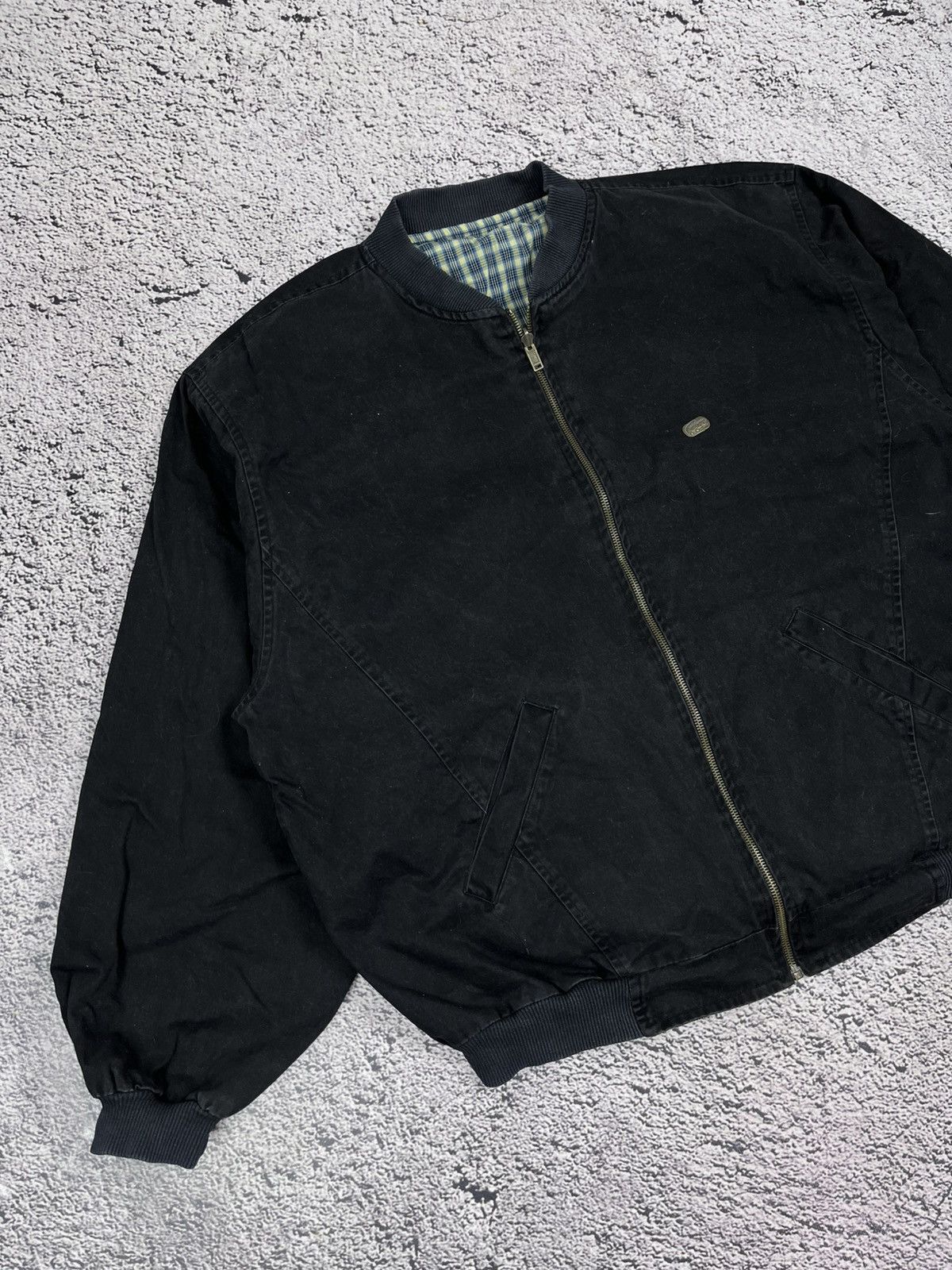 Lacoste Vintage Lacoste Reversible Bomber Jacket Checkered Black Size US XXL / EU 58 / 5 - 10 Thumbnail