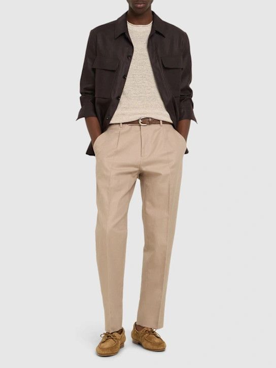 Z Zegna o1lsvrm0525 Cotton & Linen Pants in Piedicavallo Size US 38 / EU 54 - 3 Thumbnail
