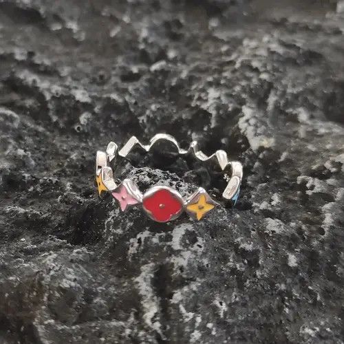 Jewelry × Vintage Star Four-Leaf Clover Simple Adjustable Ring Size ONE SIZE - 4 Thumbnail