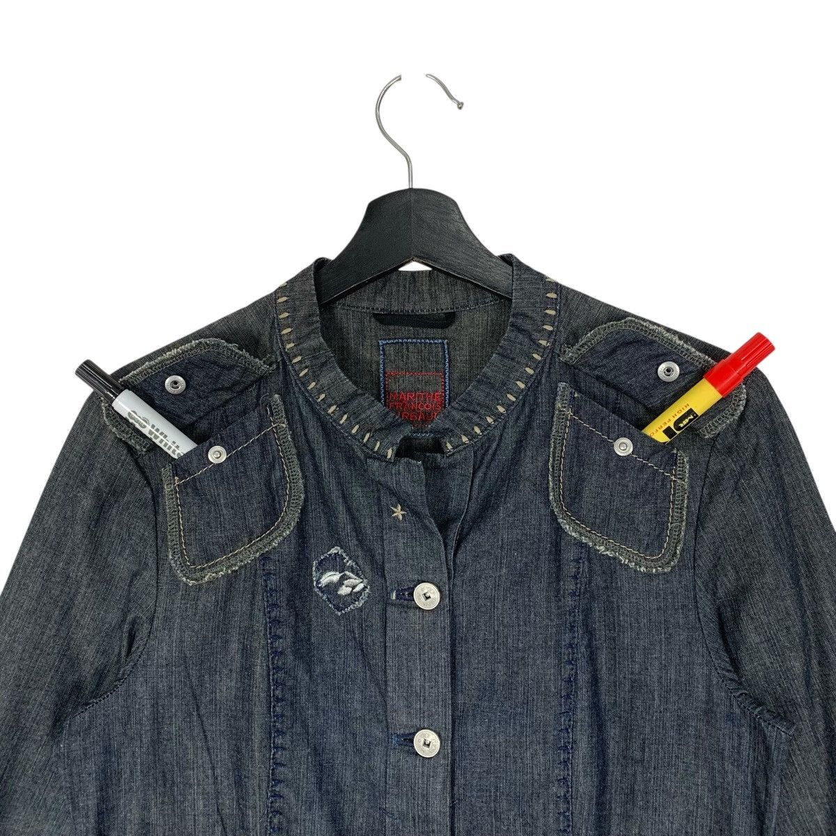 Designer Marithe & Francois Girbaud Designer Luxury Denim Jacket Size XS / US 0-2 / IT 36-38 - 8 Thumbnail