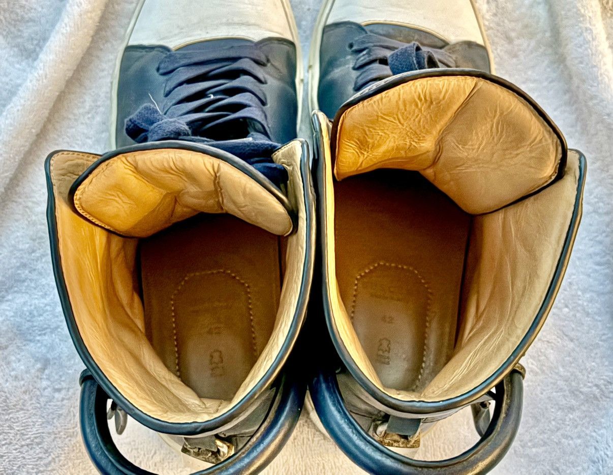 Buscemi BUSCEMI 125 mm Blue Leather HighTop Loc Sneaker Size US 9 / EU 42 - 10 Thumbnail
