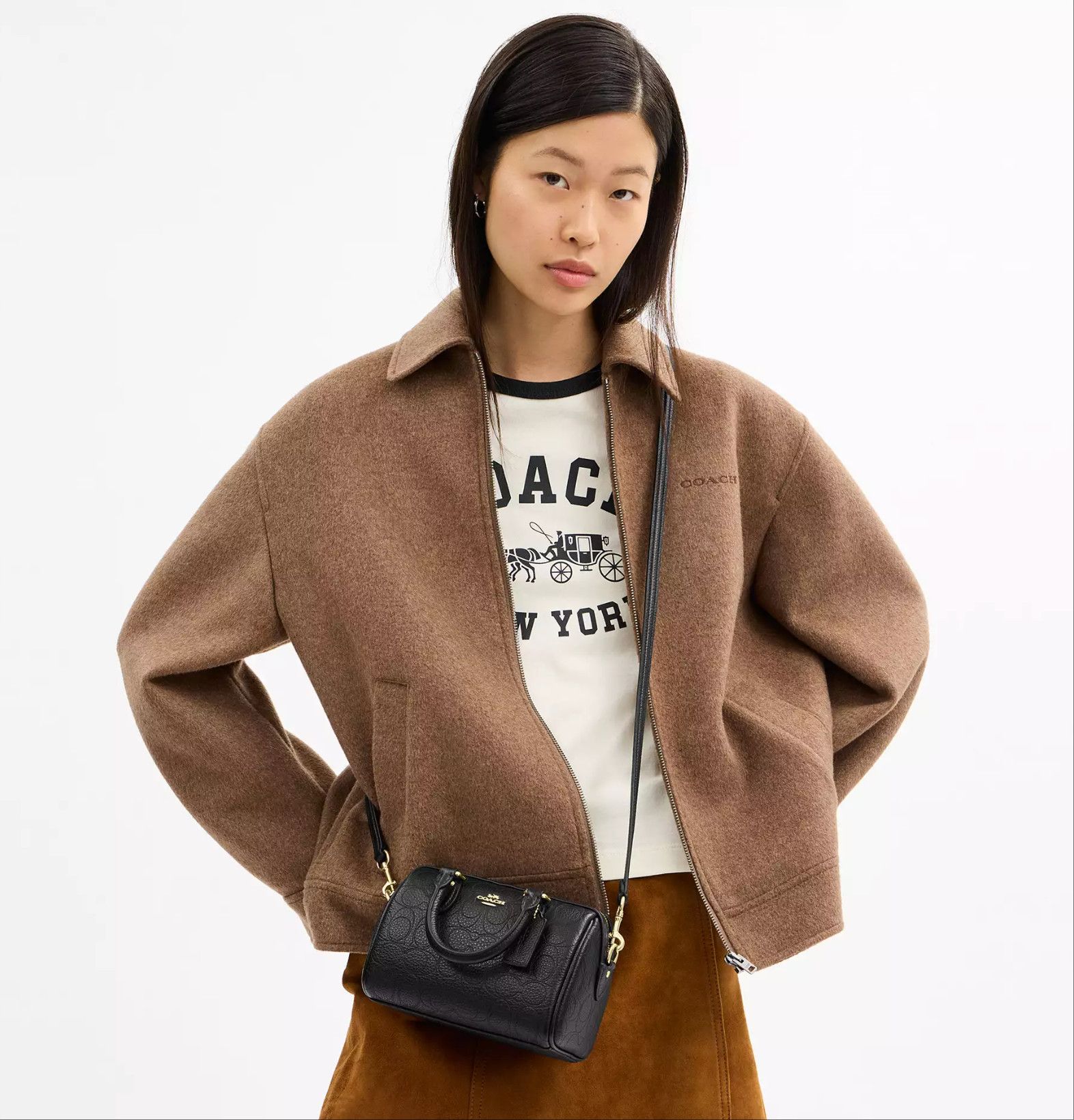 Coach Mini Rowan Crossbody Bag In Signature Leather CCF28 Size ONE SIZE - 8 Thumbnail
