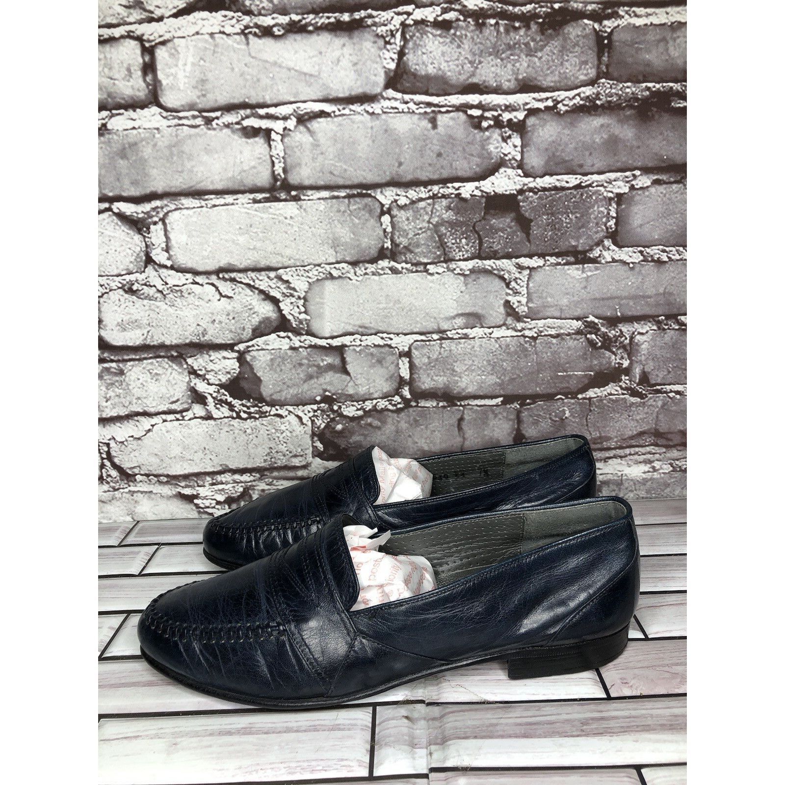 TED LAPIDUS TED LAPIDUS Boutique Paris Blue Leather Dress Penny Loafers Size US 7.5 / EU 40-41 - 18 Thumbnail