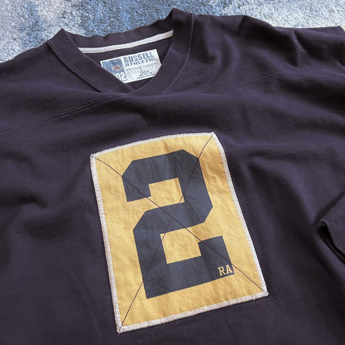 Russell Athletic SLUBBY MiDDLEWEiGHT RUGBY TOP DEEP MAROON OLD GOLD U of M Size US L / EU 52-54 / 3 - 1 Thumbnail