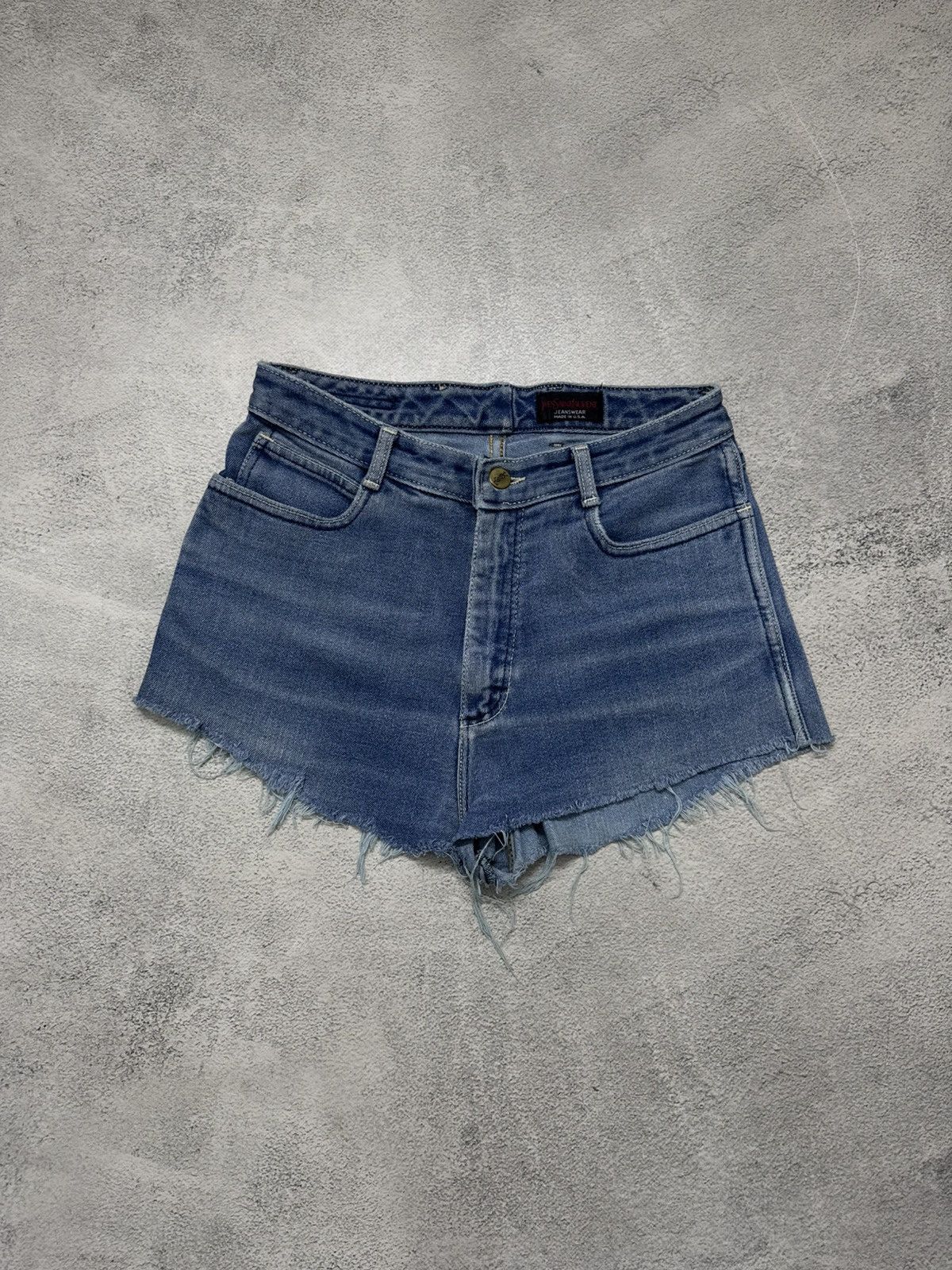 Yves Saint Laurent Vintage Y2k Yves Saint Laurent YSL Denim Shorts 00’s Size 32" / US 10 / IT 46 - 4 Thumbnail