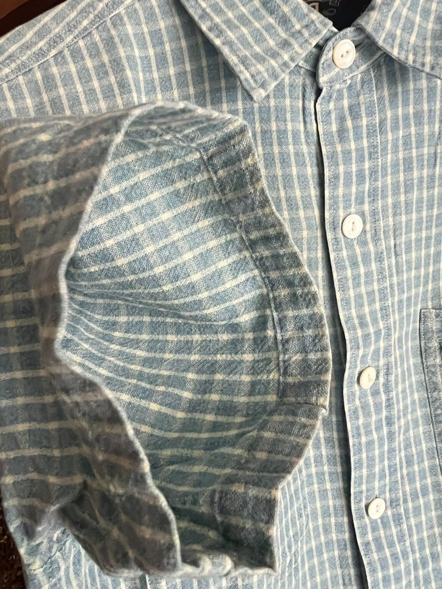 RRL Ralph Lauren RRL Double RL Indigo Check Short-Sleeve Shirt Size US S / EU 44-46 / 1 - 7 Thumbnail