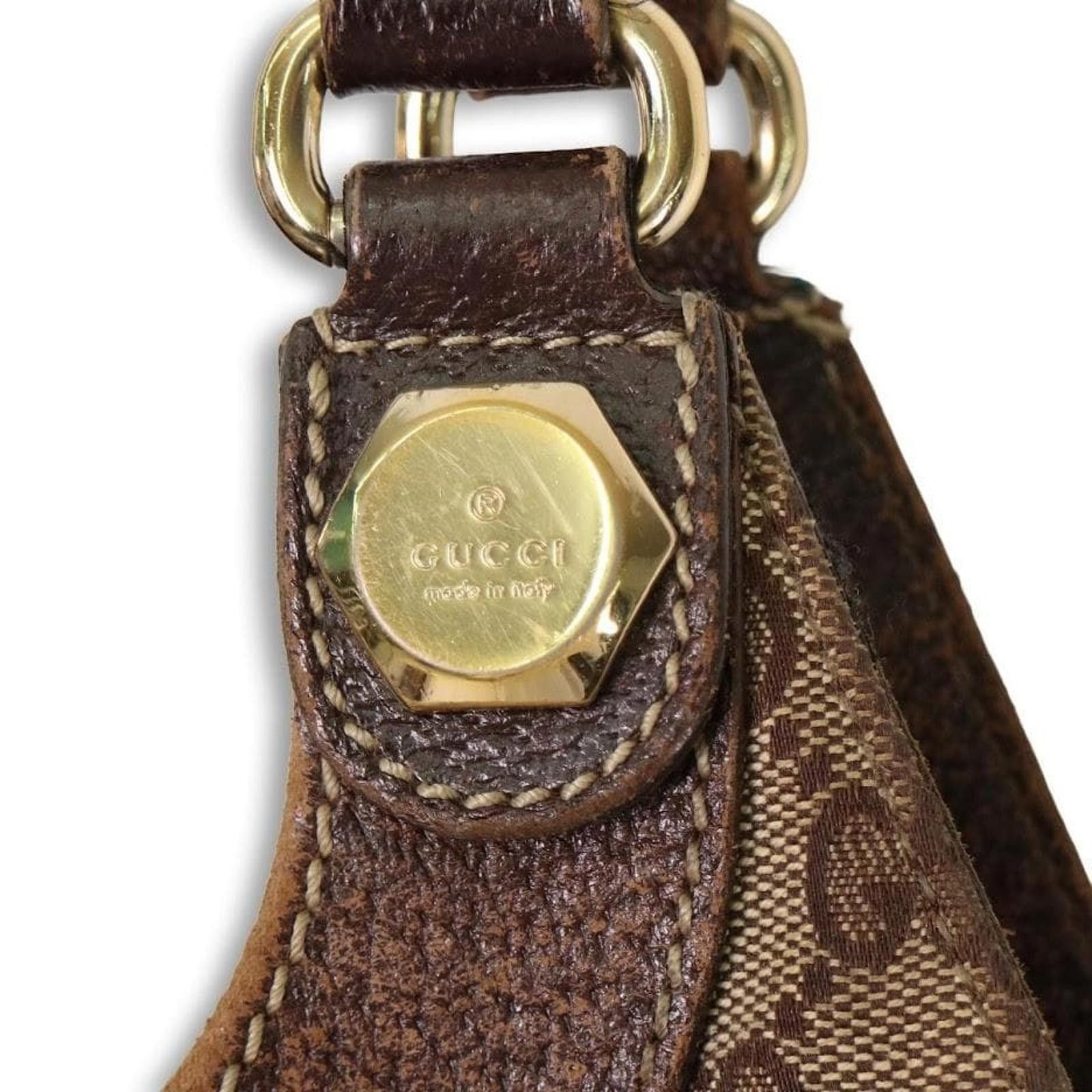 Gucci Gucci - Brown Canvas Shoulder Bag Size ONE SIZE - 6 Thumbnail