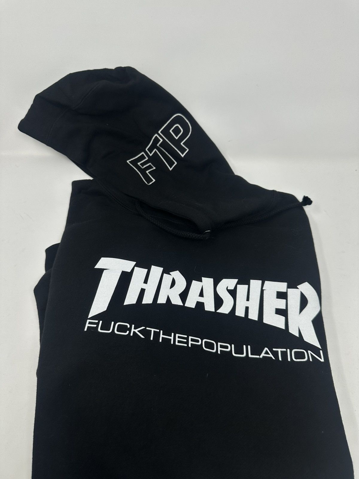 Fuck The Population FTP Thrasher Logo Pullover Hoodie | Grailed