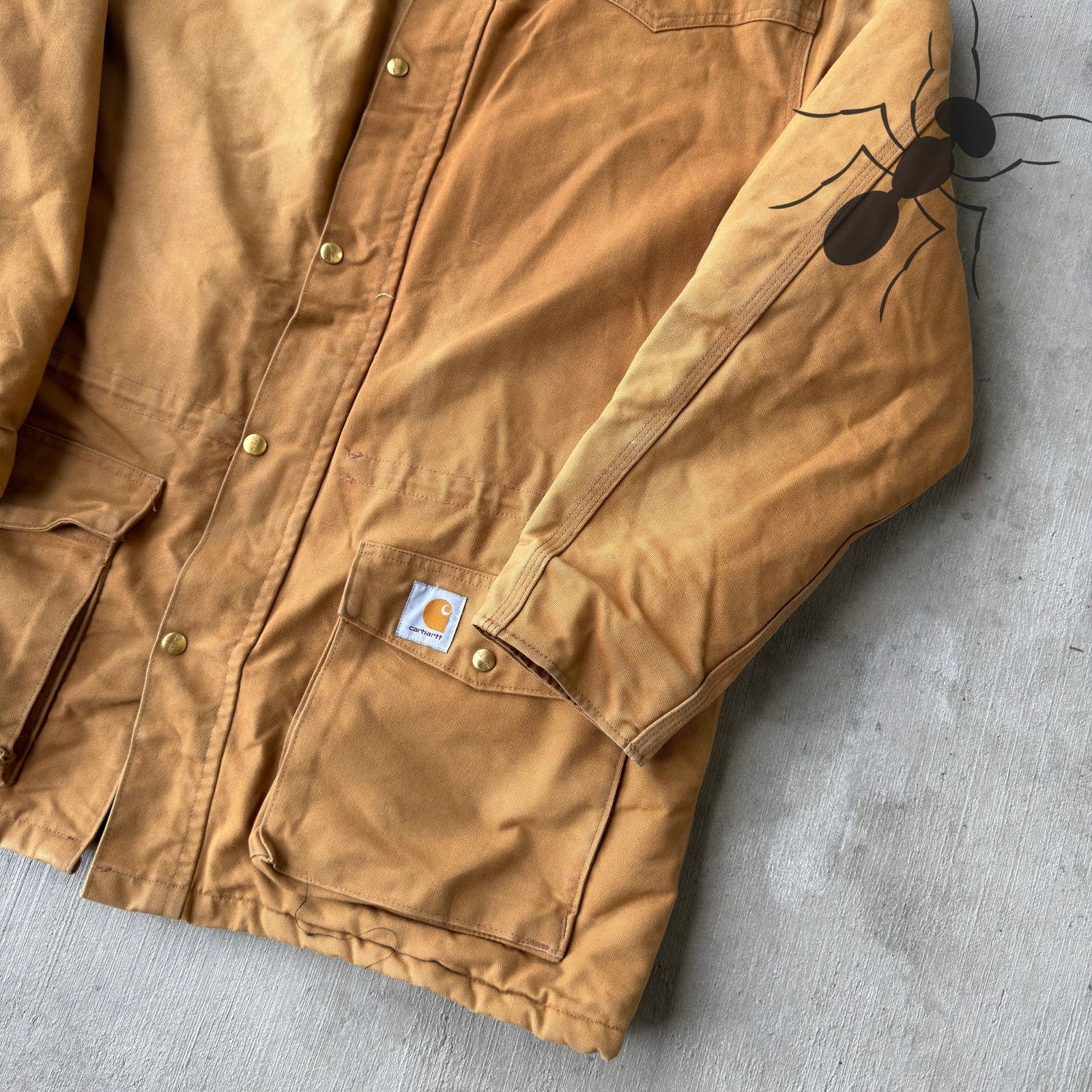 Carhartt × Vintage Carhartt CQ8006 brown chore Santa Fe style work wear jacket Size US L / EU 52-54 / 3 - 4 Thumbnail