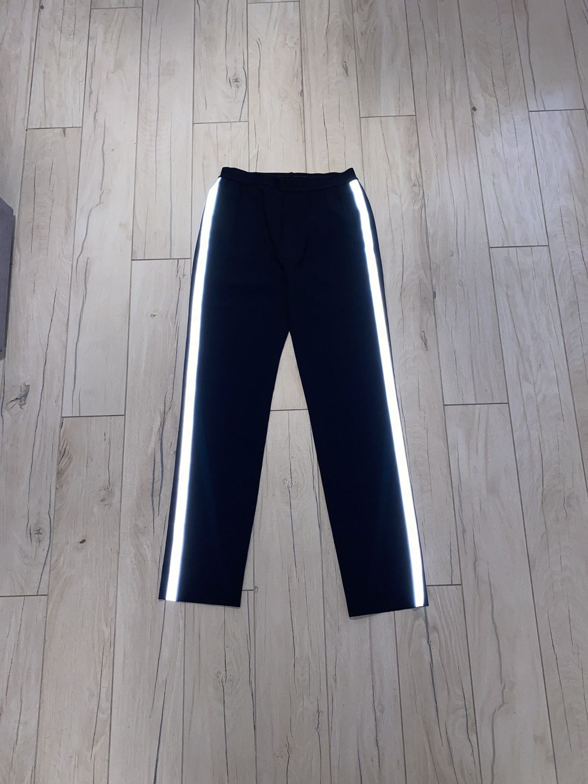 Helmut Lang Archive 90s Helmut Lang Striped Black Wool Trousers