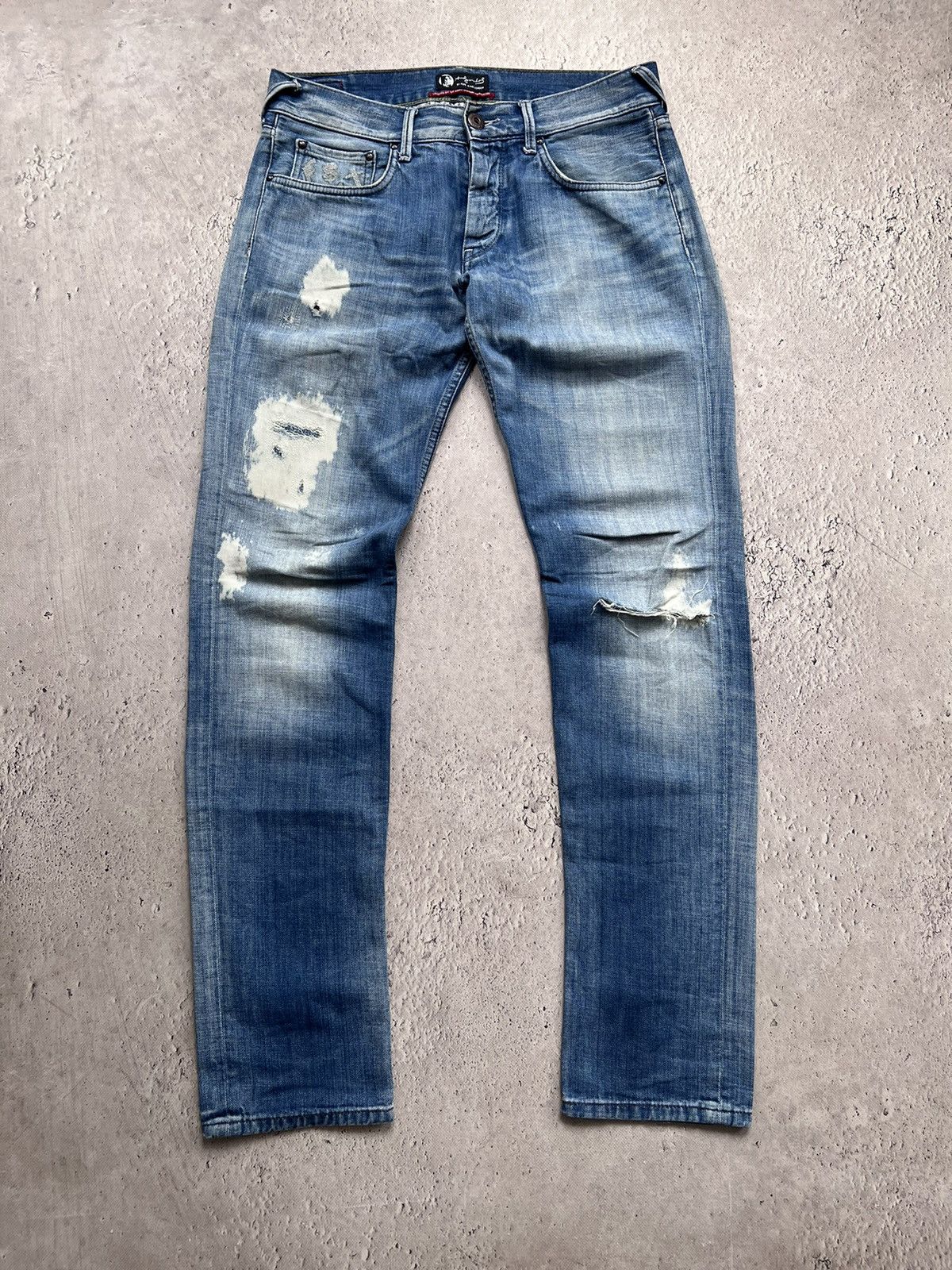 Andy Warhol × Japanese Brand Y2K Andy Warhol Pepe Jeans Art cargo JEANS Rare Retro Hype Size US 31 - 1 Thumbnail