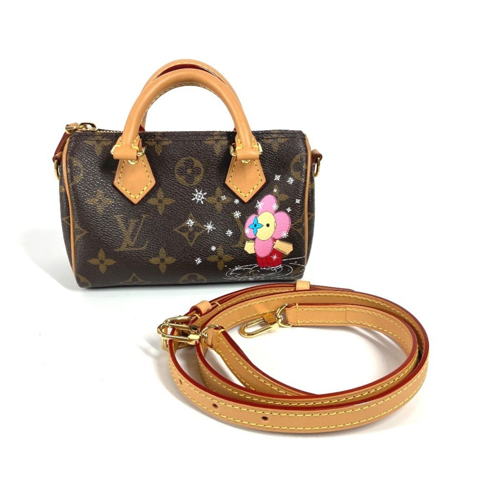Louis Vuitton M82624 Monogram Vivienne Nano Speedy Shoulder Bag Pochette Mini Boston Handbag Canvas Women's Brown