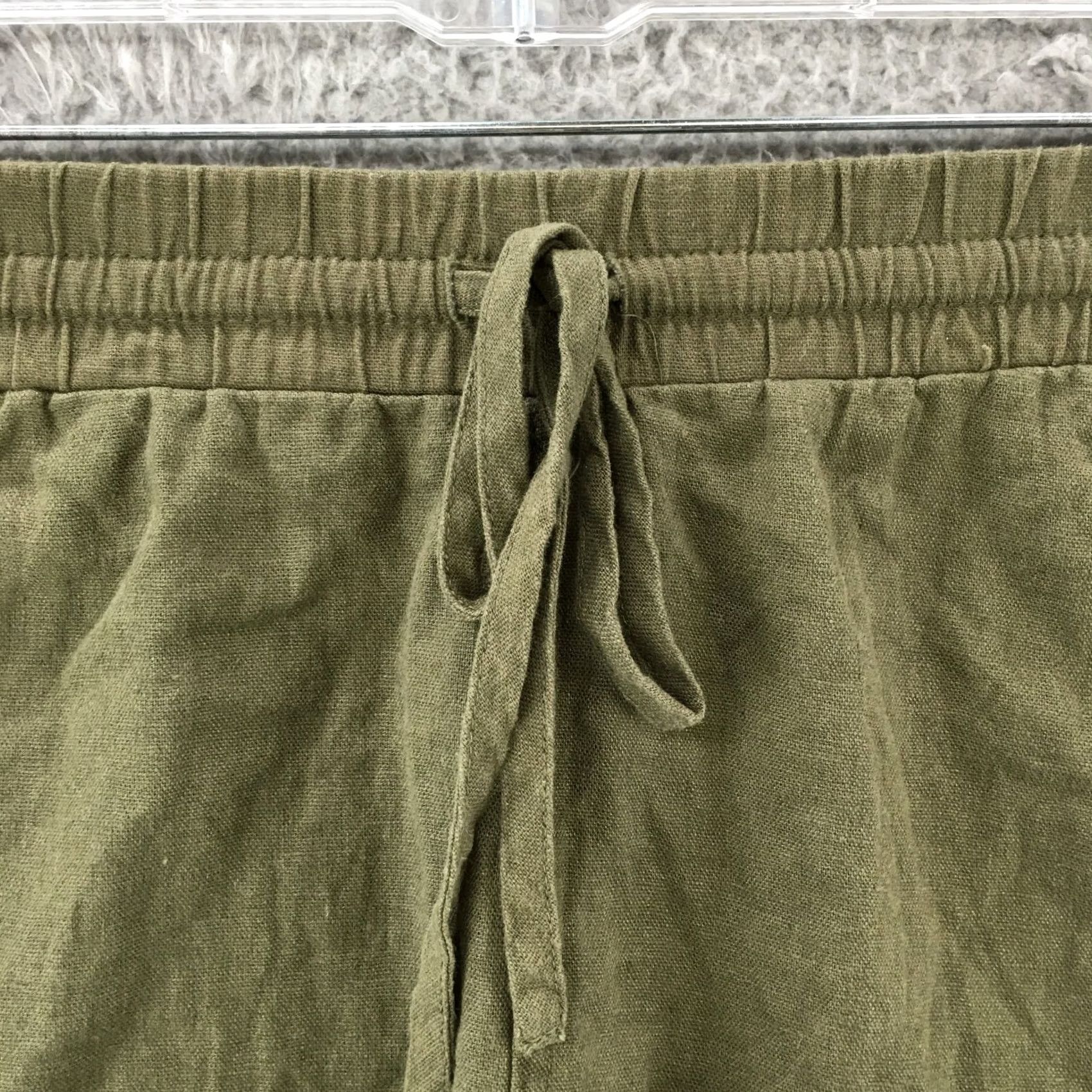 Vintage Universal Thread Chino Shorts Womens XL Green High Rise Elastic Waist Size 40" / US 18 - 3 Thumbnail