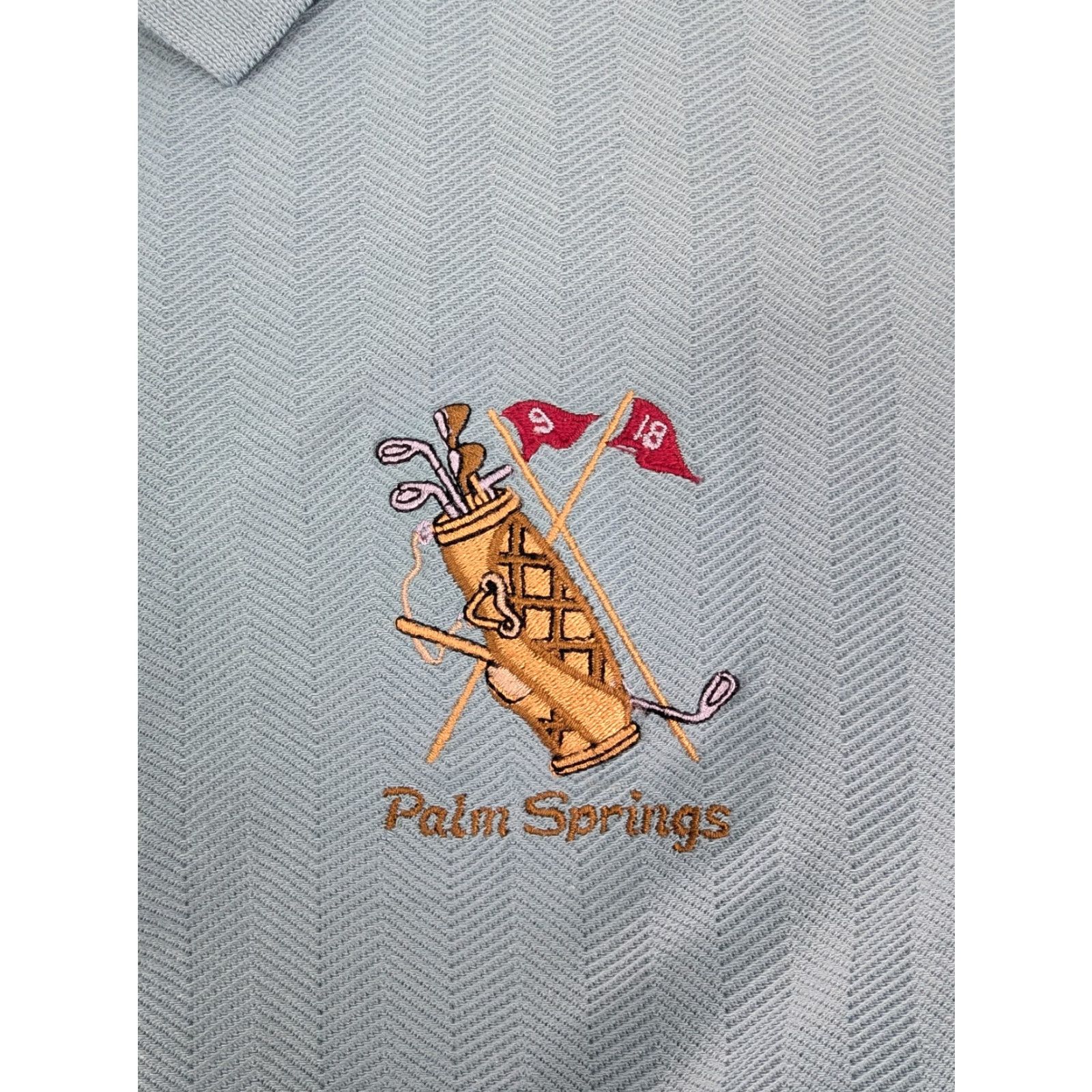Vintage Crazy Shirts Hawaii Polo Shirt Mens XL Blue Palm Springs Cheveron Print Made in USA Size US XL / EU 56 / 4 - 2 Thumbnail