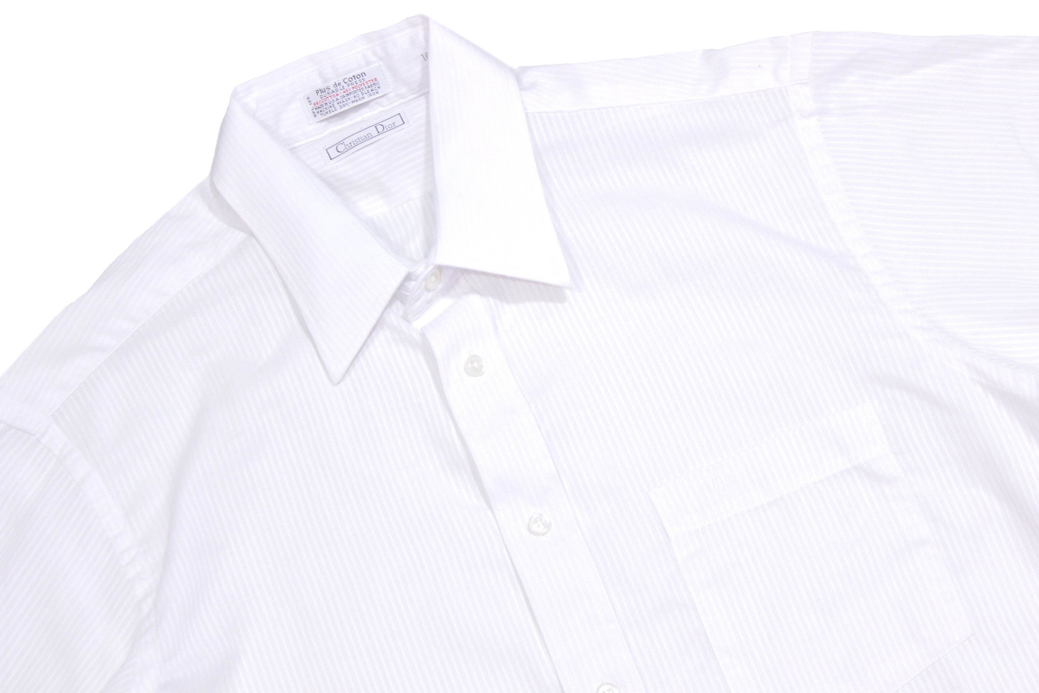 Dior Logo Striped Short Sleeve Shirt Vintage Made in USA Size US XL / EU 56 / 4 - 3 Thumbnail
