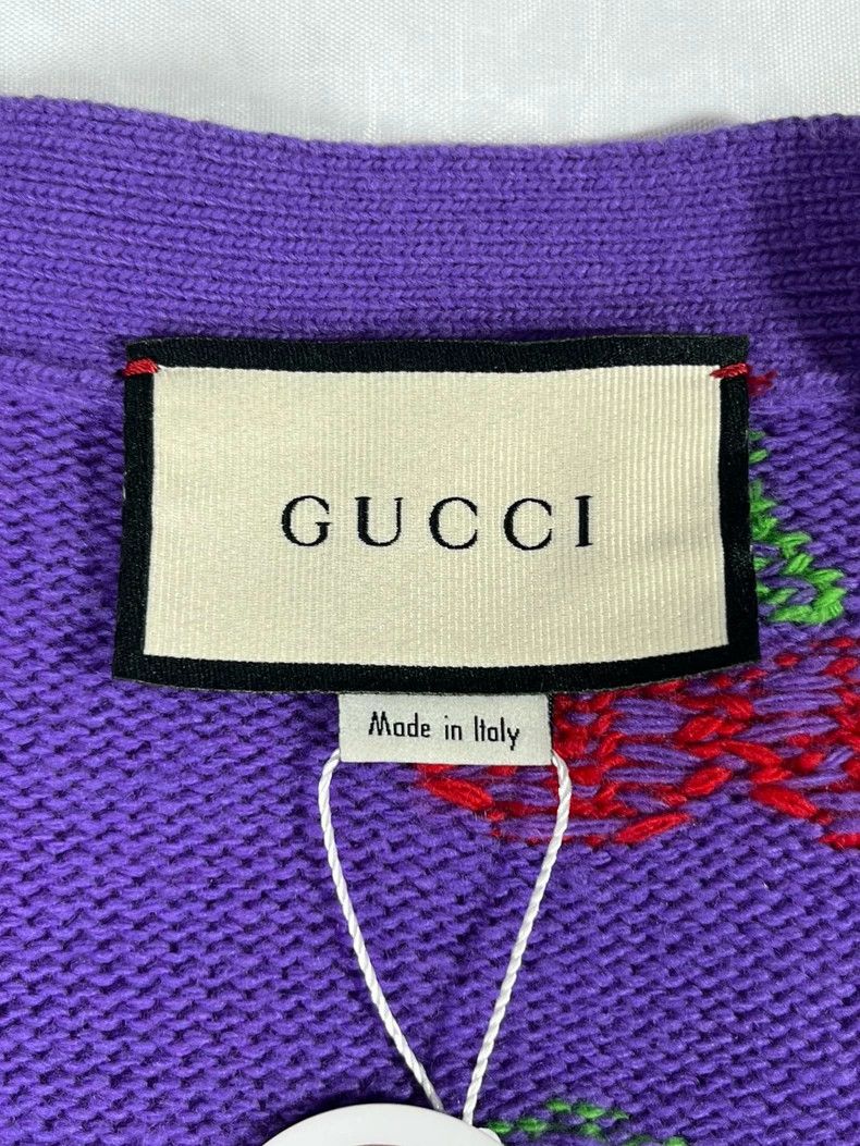 Gucci Gucci Cherry purple knitted cardigan sweater 2501-Nextarrow Size US S / EU 44-46 / 1 - 5 Thumbnail