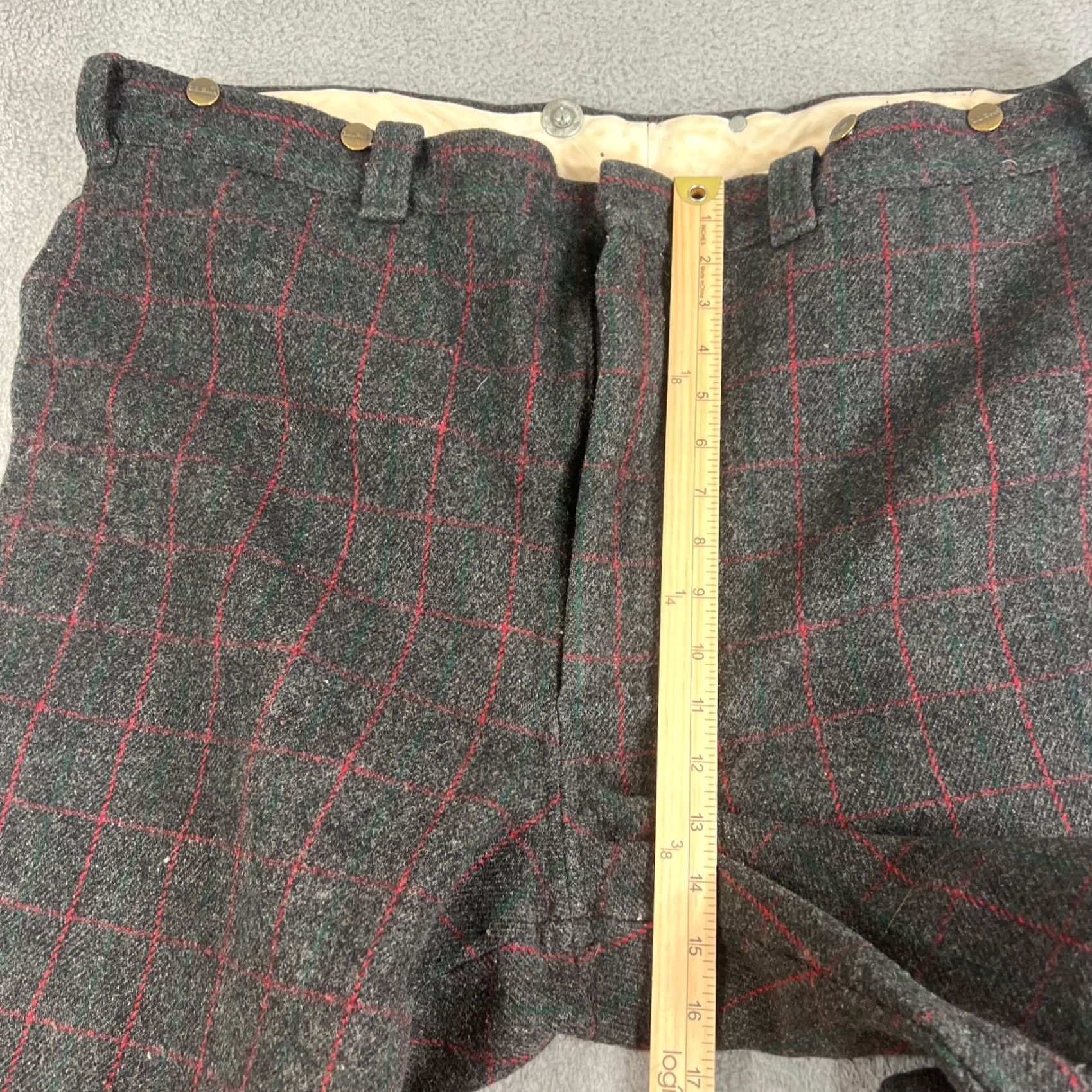 Vintage VINTAGE LL Bean Pants Mens Heavyweight Wool Plaid Hunting Outdoor VTG 47x30" Size US 34 / EU 50 - 4 Thumbnail