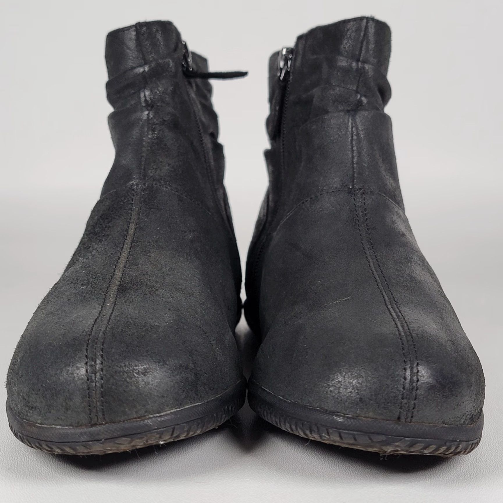 Vintage SoftWalk Hanover Boot Women’s Size 8.5 Luggage Weathered Black Leather Size US 9 / IT 39 - 2 Thumbnail