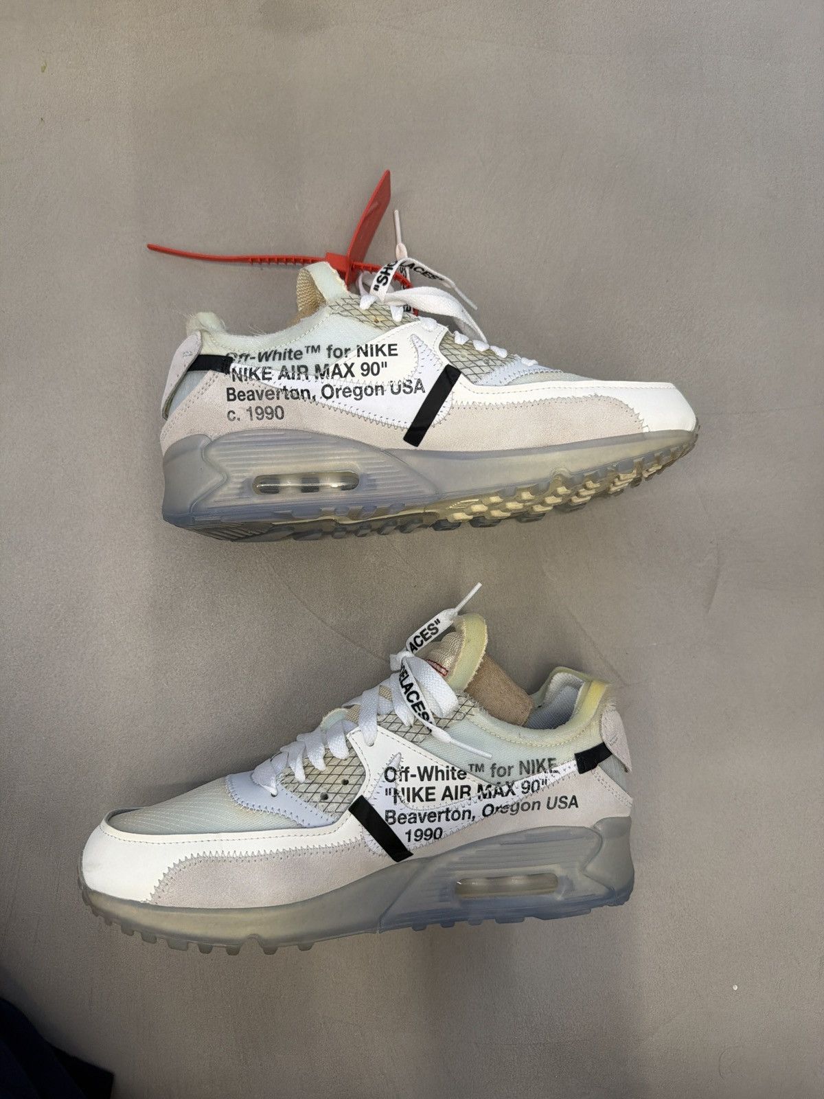 Nike × Off-White Nike x OffWhite “The Ten” Air Max 90 Size US 6.5 / EU 39-40 - 3 Thumbnail