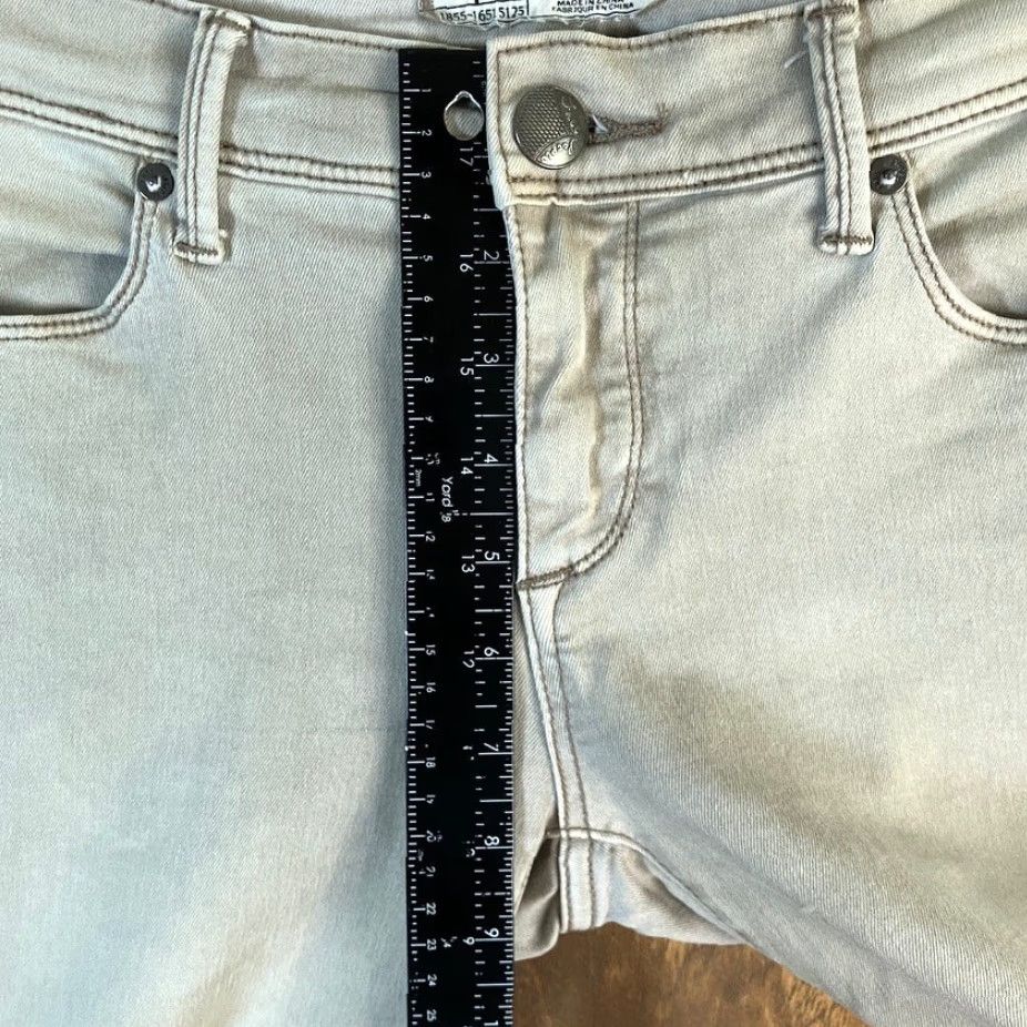 Free People Free People Jeans Tan Denim Low Rise Skinny Stretch 27 Womens Pants Casual Everyday 5-Pocket Design Girls Size 27" / US 4 / IT 40 - 7 Thumbnail