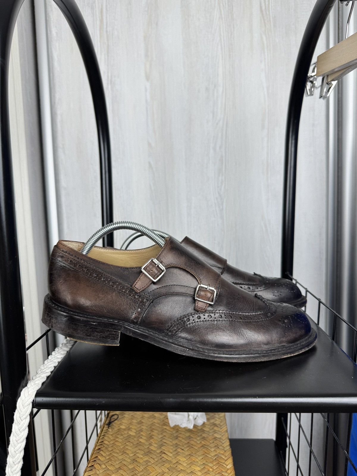 Jeckerson Jeckerson dark brown Italian double monk leather shoes Size US 10 / EU 43 - 1 Thumbnail