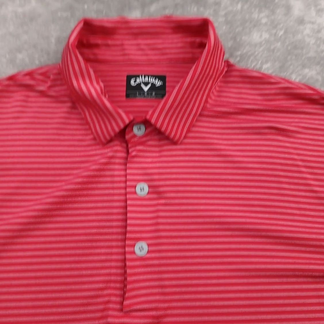 Callaway Callaway Polo Shirt Mens Large Pink Striped Short Sleeve Size US L / EU 52-54 / 3 - 2 Thumbnail