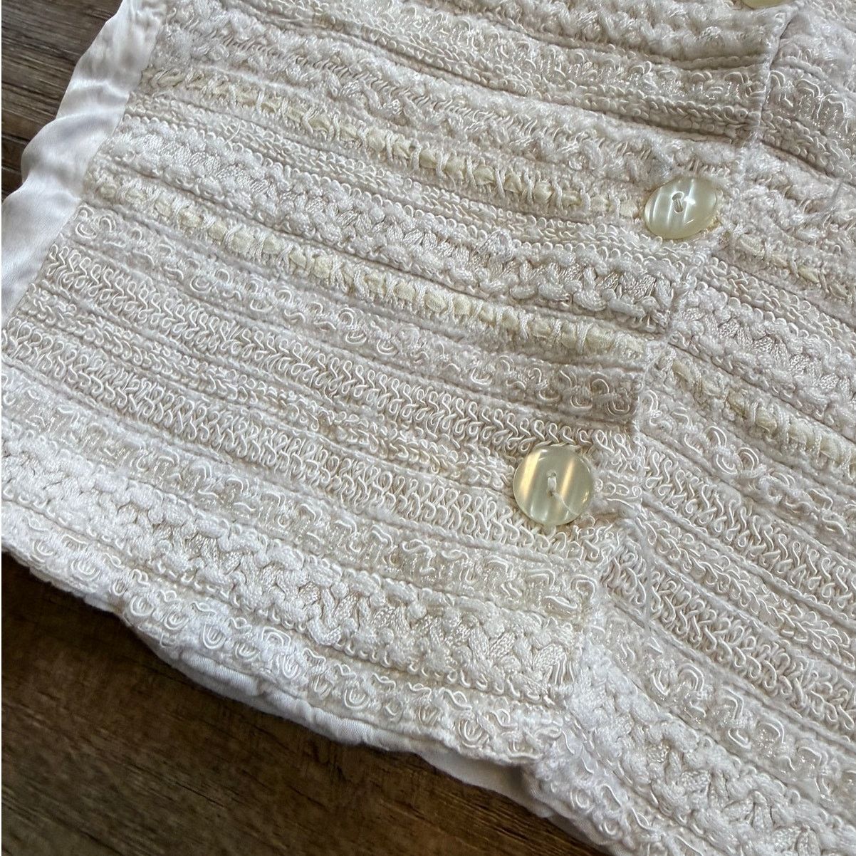 Vintage Vintage 90s Tantrums Cropper Knit Abstract Beaded Vest Size S / US 4 / IT 40 - 4 Thumbnail