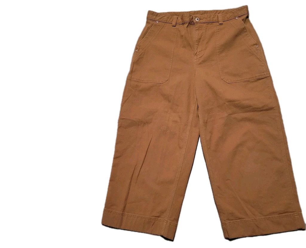 Duluth Trading Company Duluth Flex Fire Hose Wide-Leg Crop Pants Size 14 Waist 34 Size 36" / US 14 / IT 50 - 4 Thumbnail