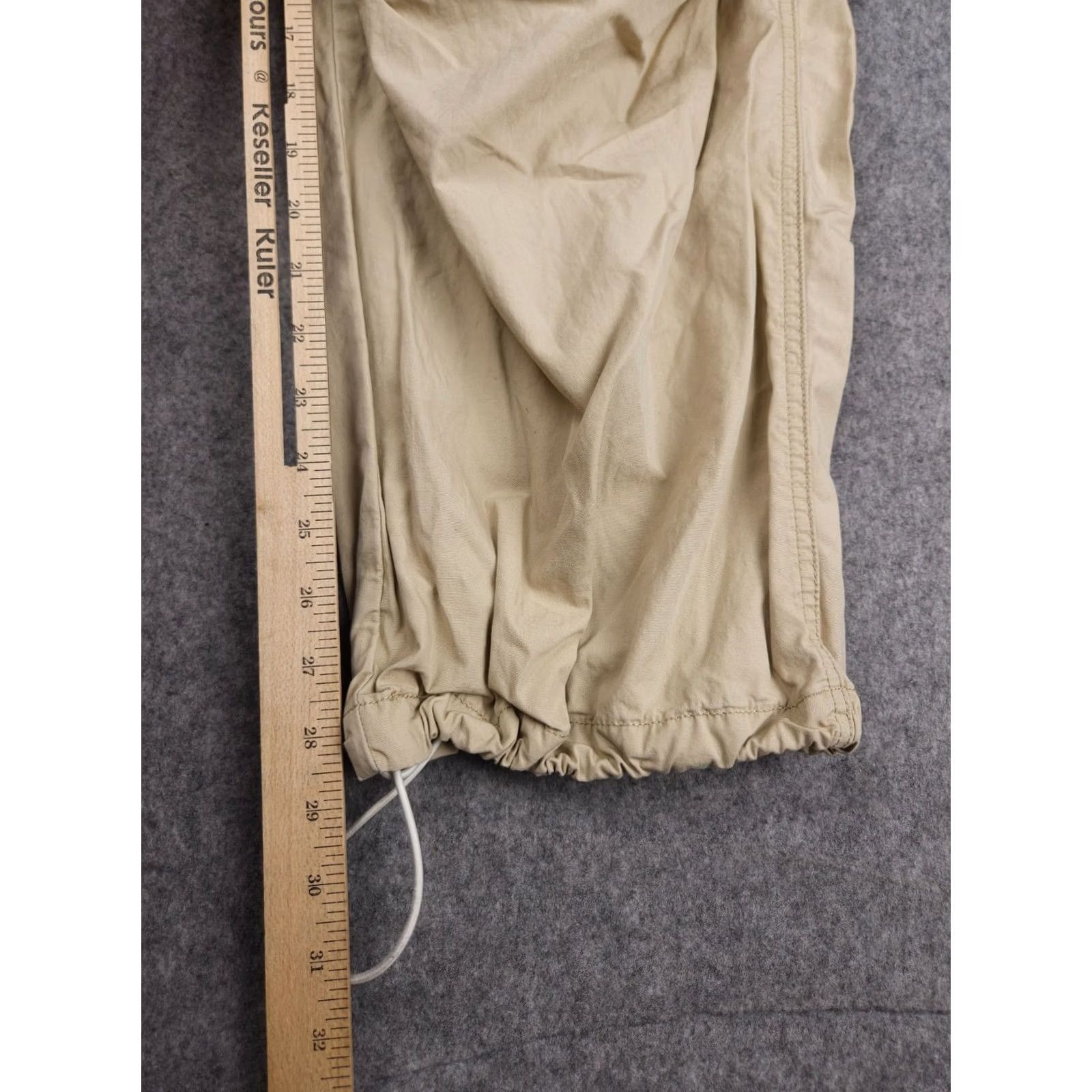 Levi's Levi's Parachute Pants Mens Large 34 x 29 Beige Drawstring Lightweight Cotton Pants Mens Size US 33 - 6 Thumbnail
