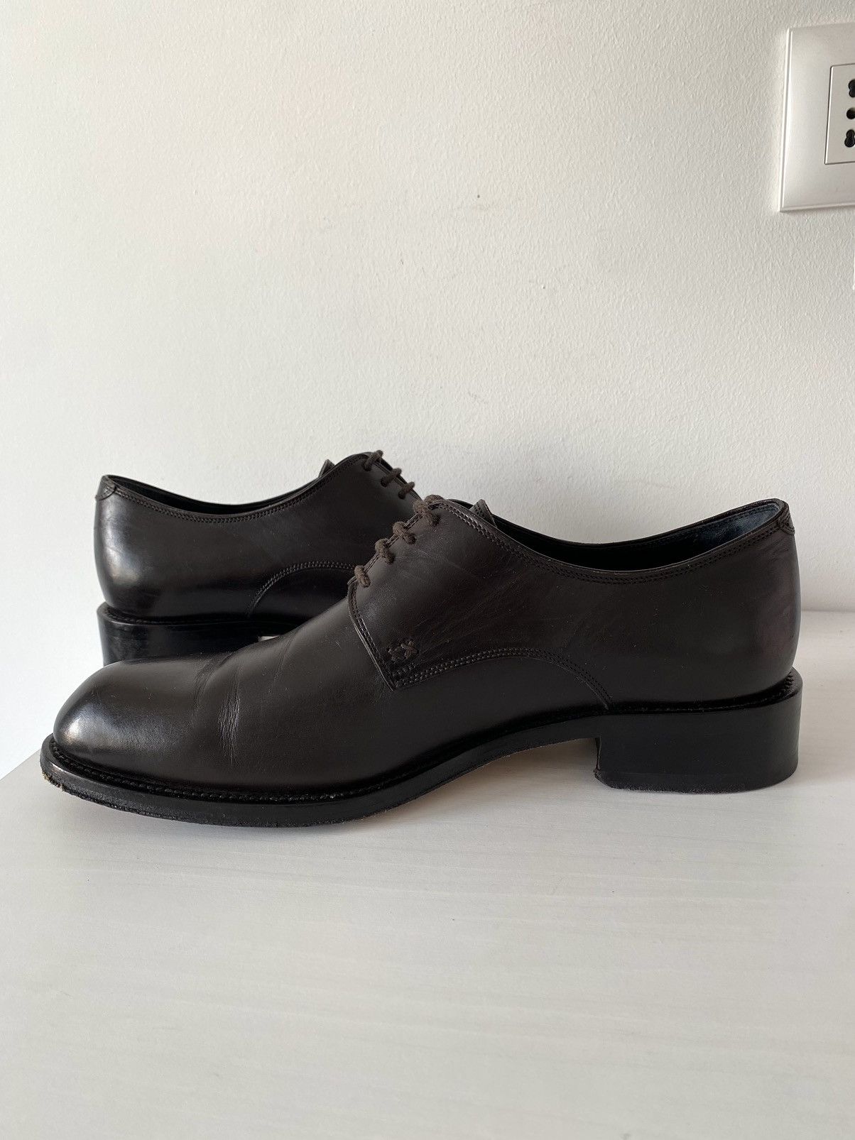 Brioni Brioni Leather Brown Lace up Derby Shoes, Size: 8 Size US 8 / EU 41 - 5 Thumbnail