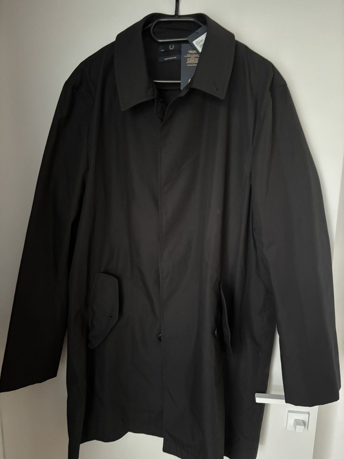 Fred Perry FRED PERRY BLACK OIL CLOTH JACKET/COAT S BRITISH
