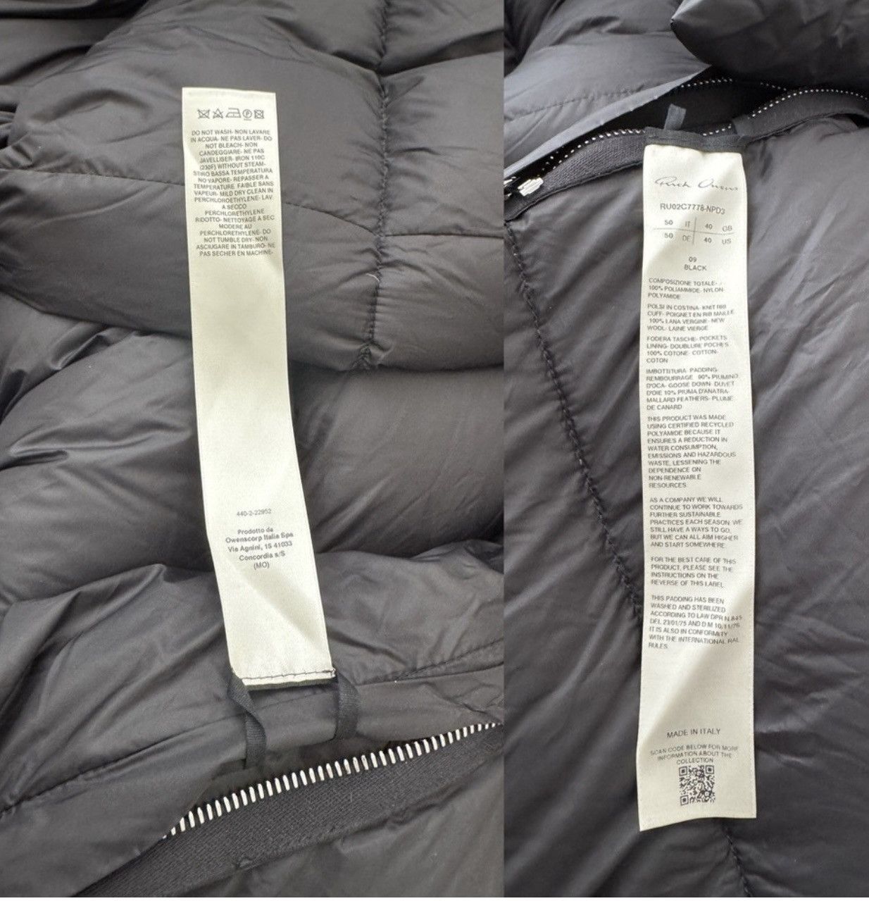 Rick Owens Rick Owens Quilted Puffer Coat FW23 IT 50 Size US M / EU 48-50 / 2 - 14 Thumbnail