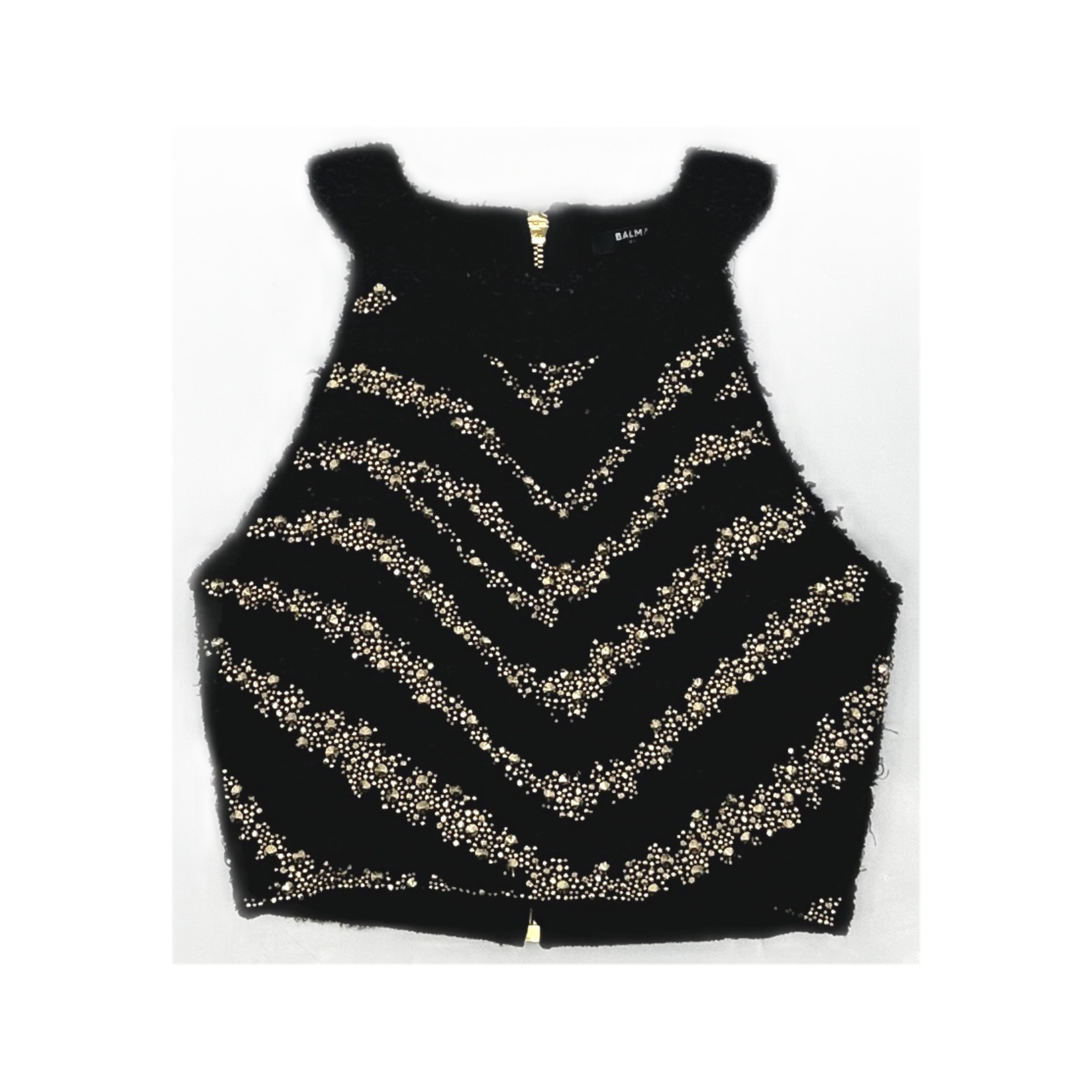 Balmain Balmain Gold Studded Tank Top Size 34 Size XS / US 0-2 / IT 36-38 - 1 Thumbnail