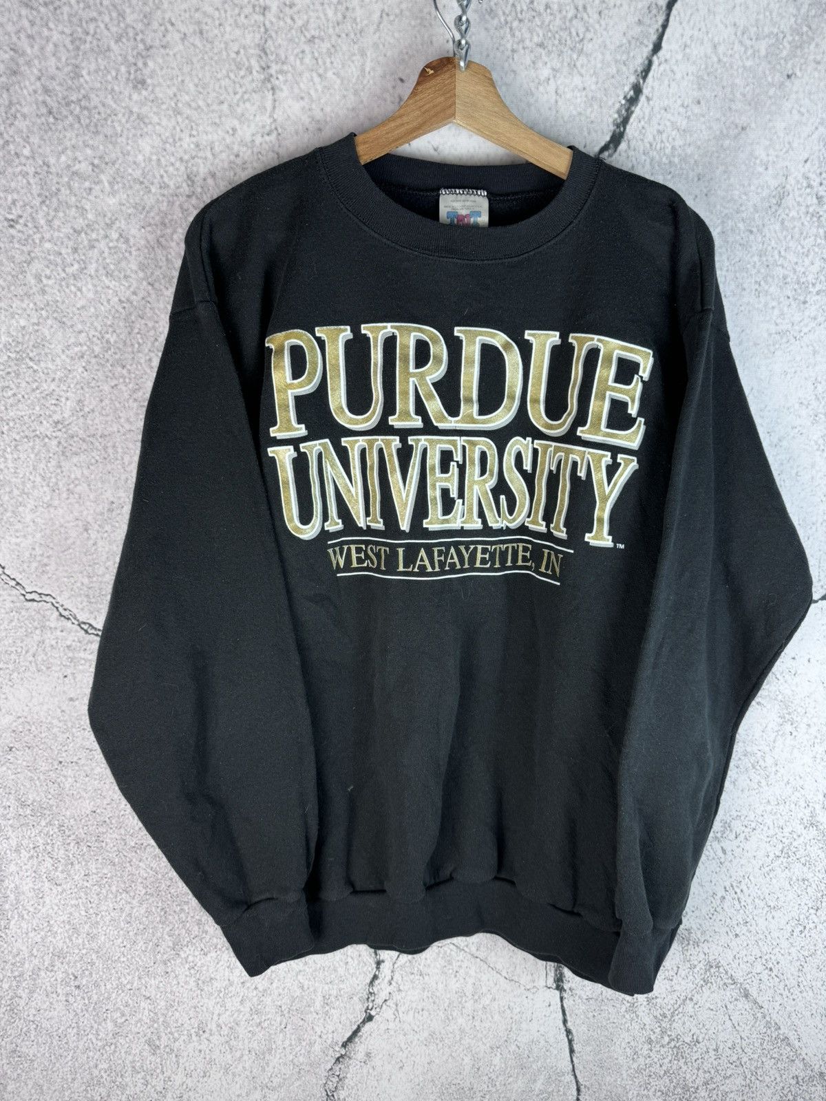 Vintage Vintage Purdue University College Hoodie Sweatshirt Pullover Size US XL / EU 56 / 4 - 1 Thumbnail