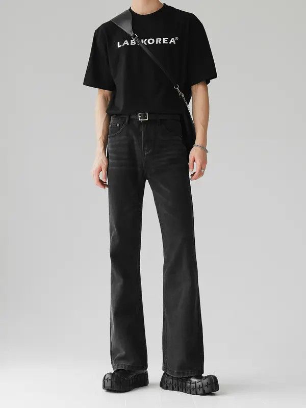 Japanese Brand Shii American retro loose cleanfit flared jeans for men Size US 32 / EU 48 - 2 Thumbnail