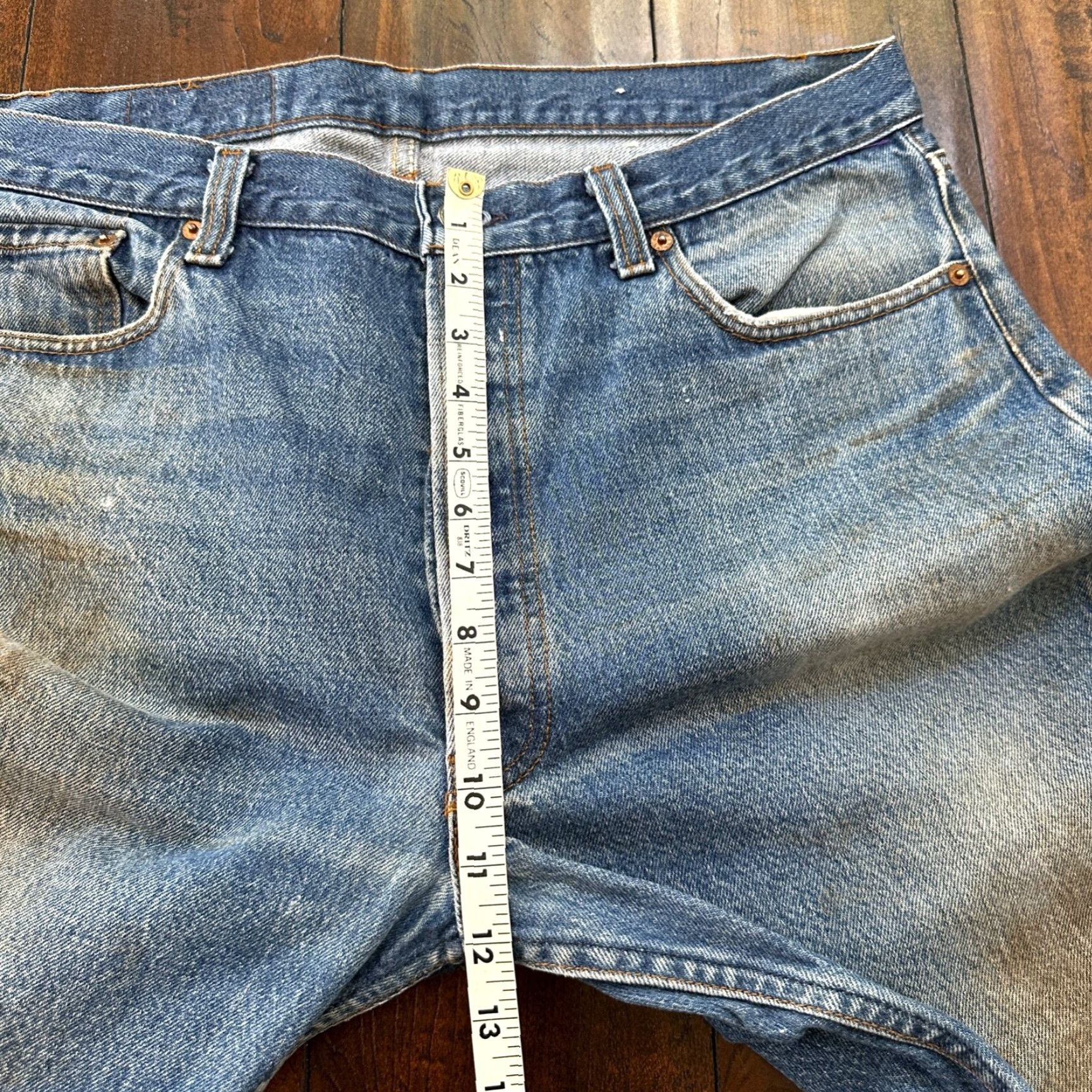 Levi's VINTAGE Levi's 501 Jeans 38x36 Blue Light Wash Straight Fit 90s Mens Size US 38 / EU 54 - 7 Thumbnail
