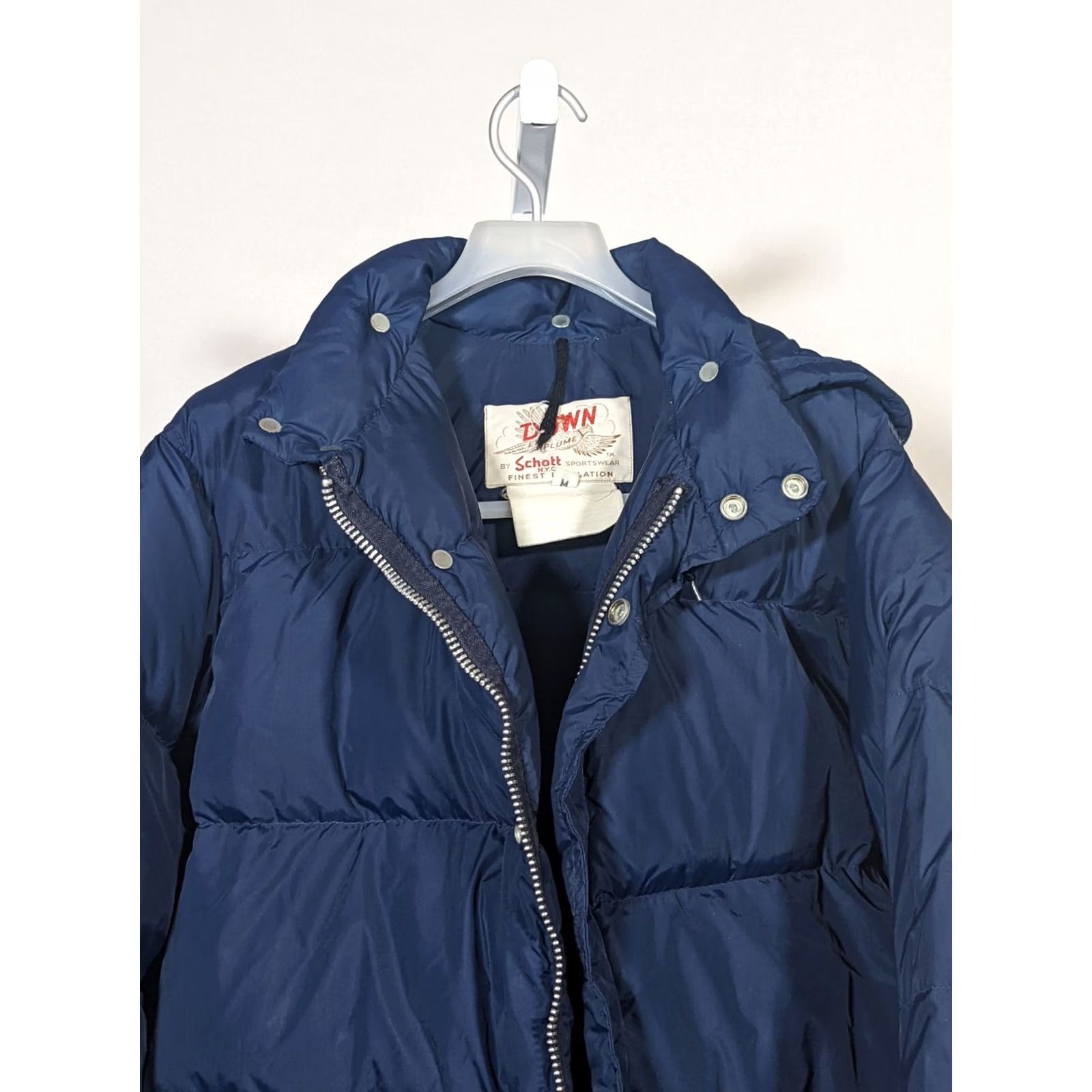 Schott VINTAGE Schott Jacket Hooded Blue Puffer Down Et Plume NYC USA M Men Regular Jacket Hoodie Winter 70s Size US M / EU 48-50 / 2 - 5 Thumbnail