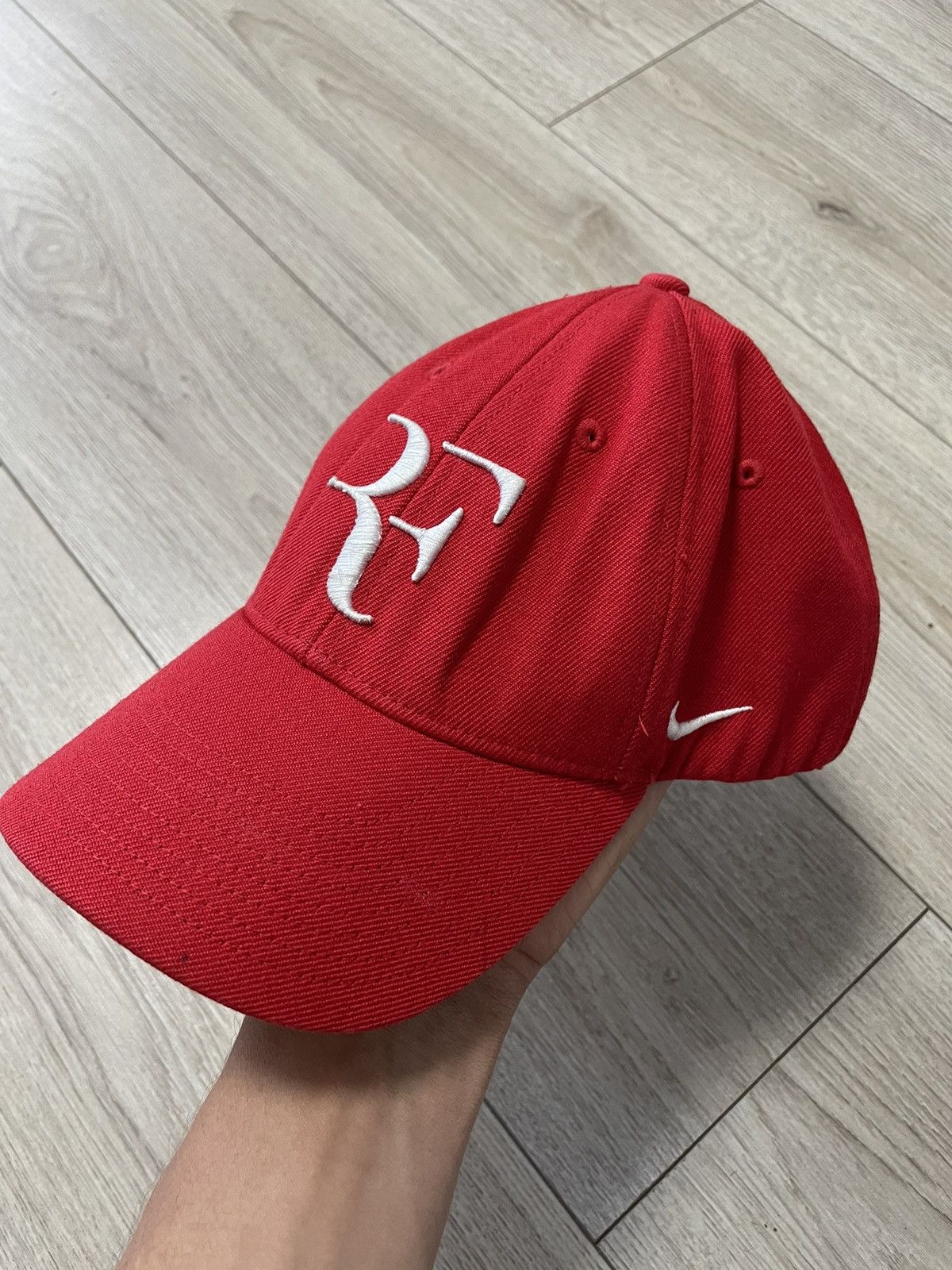 Nike Vintage Nike Roger Federer Cap Hat Tennis Red Size ONE SIZE - 6 Thumbnail