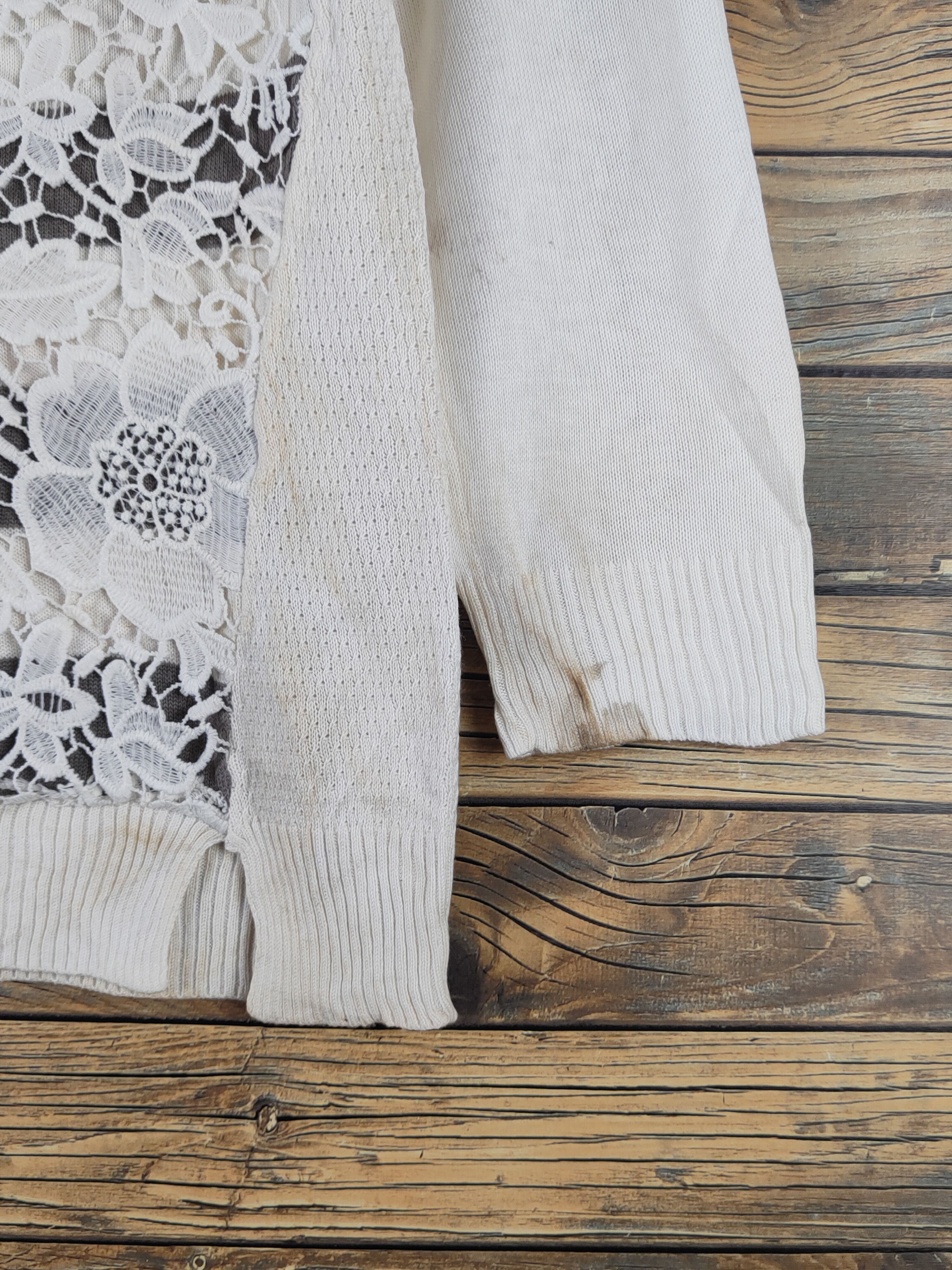 Homespun Knitwear × Japanese Brand × Vintage Index Magic Ivory Knitwear Sweatshirts #W1765 Size L / US 10 / IT 46 - 6 Thumbnail