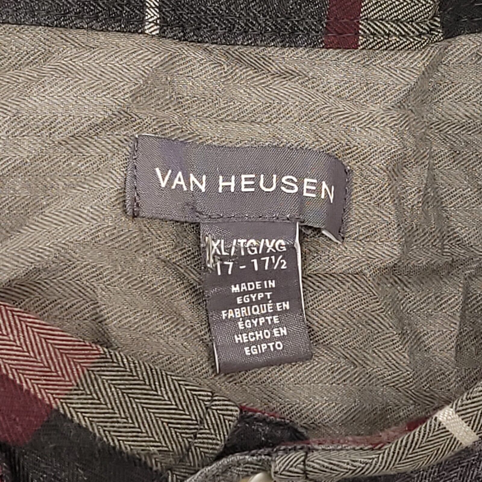 Van Heusen Van Heusen Madras Flannel Button Up Shirt Mens Size XL Gray Size US XL / EU 56 / 4 - 3 Thumbnail