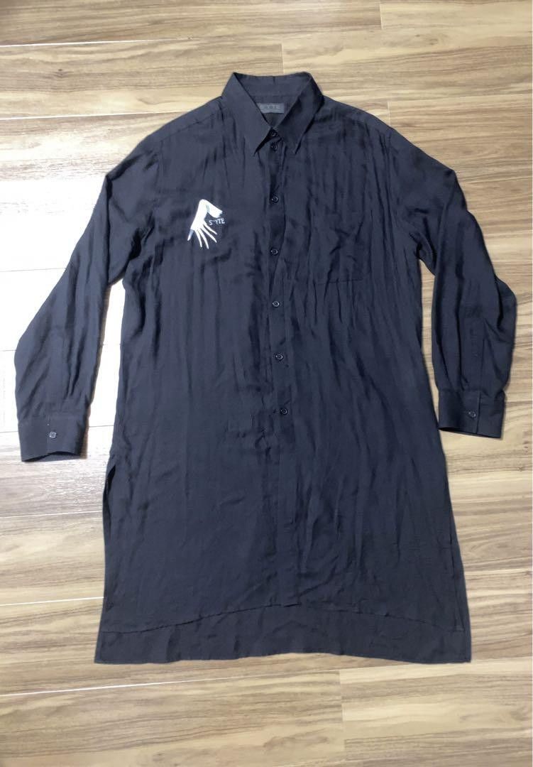Yohji Yamamoto Yohji Yamamoto S'yte hand logo printes long shirt UV-B59-214 Size US L / EU 52-54 / 3 - 1 Thumbnail