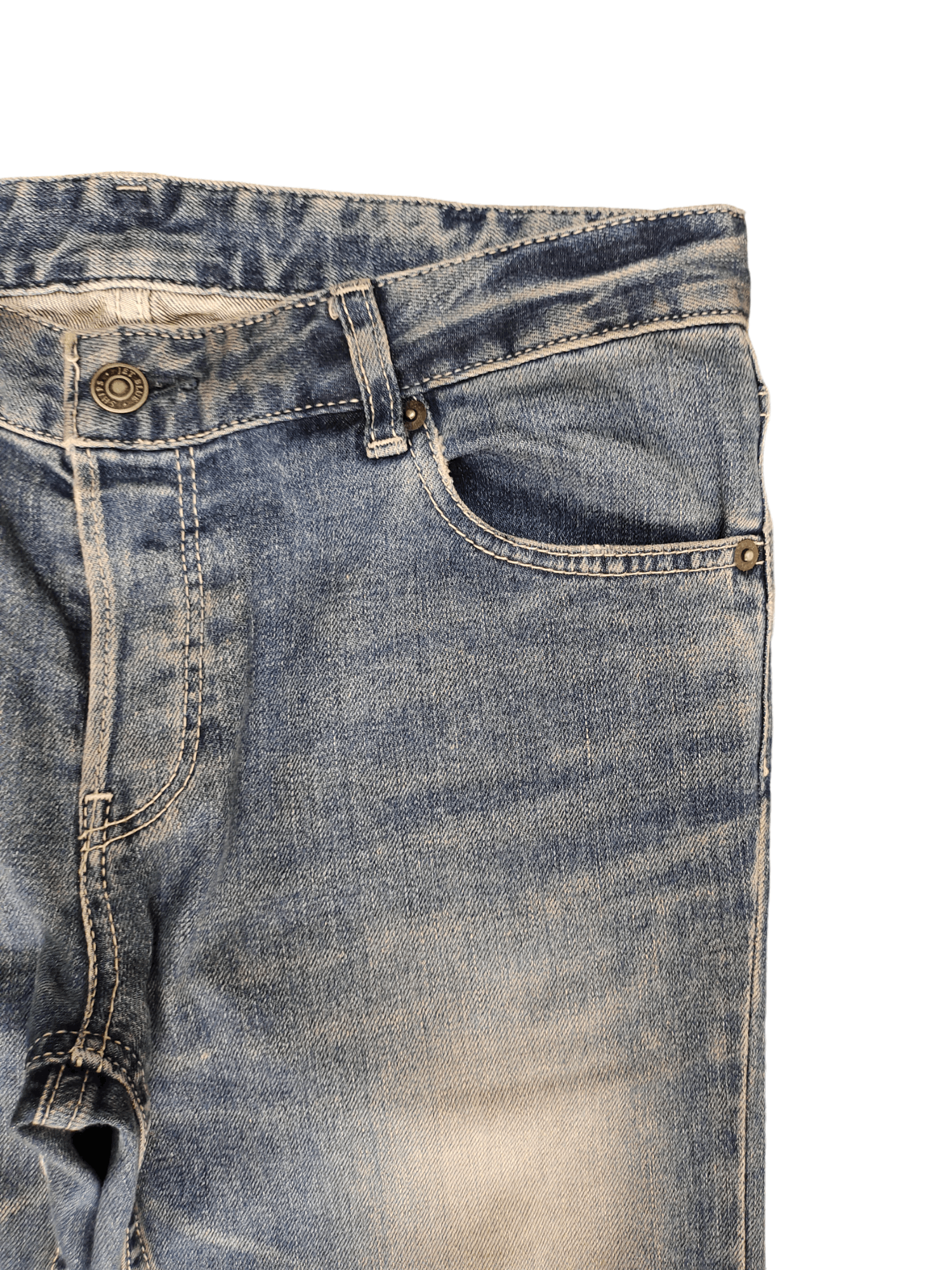 Comme des Garcons × Undercover Japanese Brand Ship Jet Blue Skinny Stone Wash Denim Pants Size US 30 / EU 46 - 3 Thumbnail