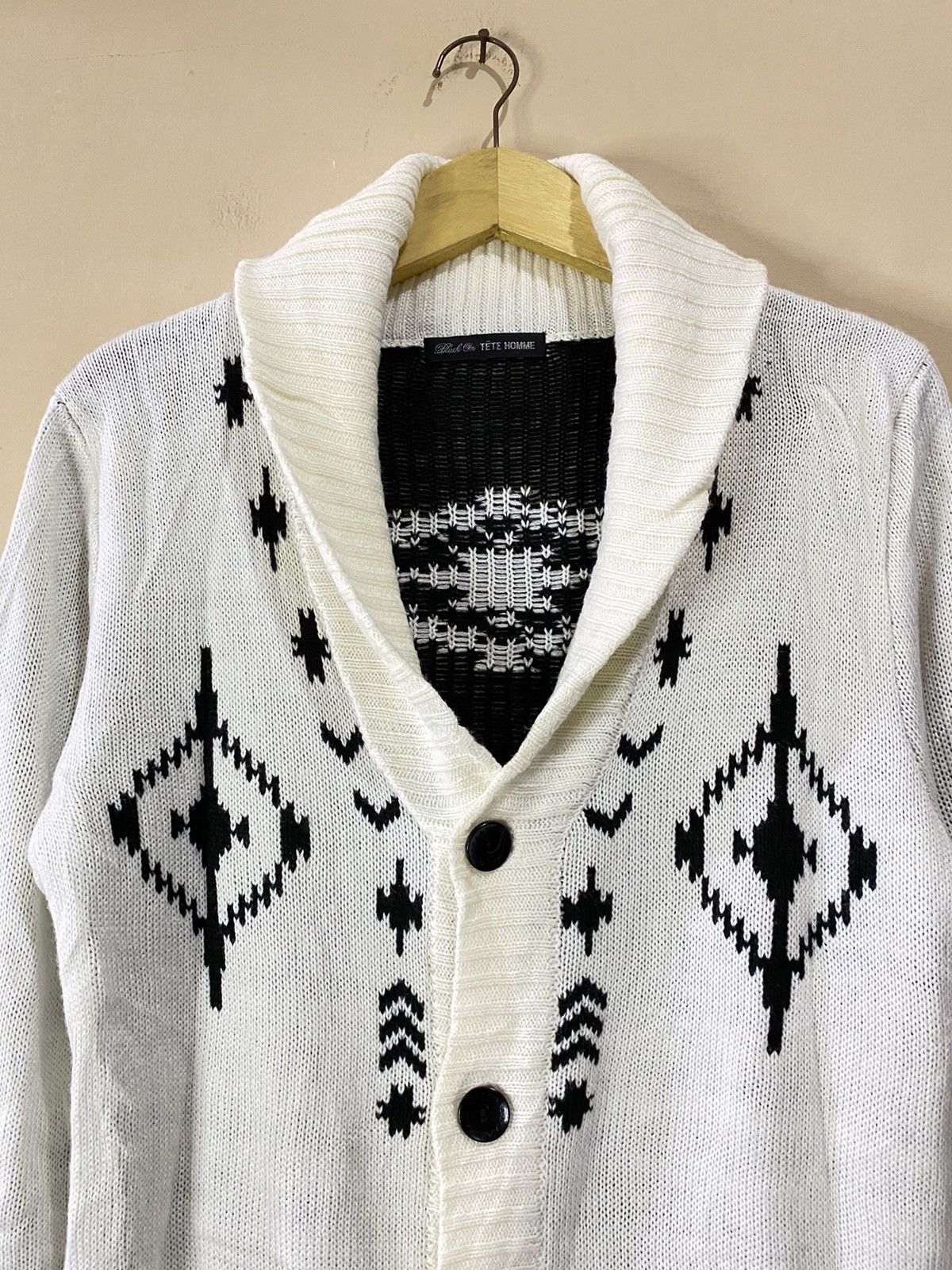 Issey Miyake Tete Homme Issey Miyake Wool Navajo Cardigan Size US M / EU 48-50 / 2 - 3 Thumbnail