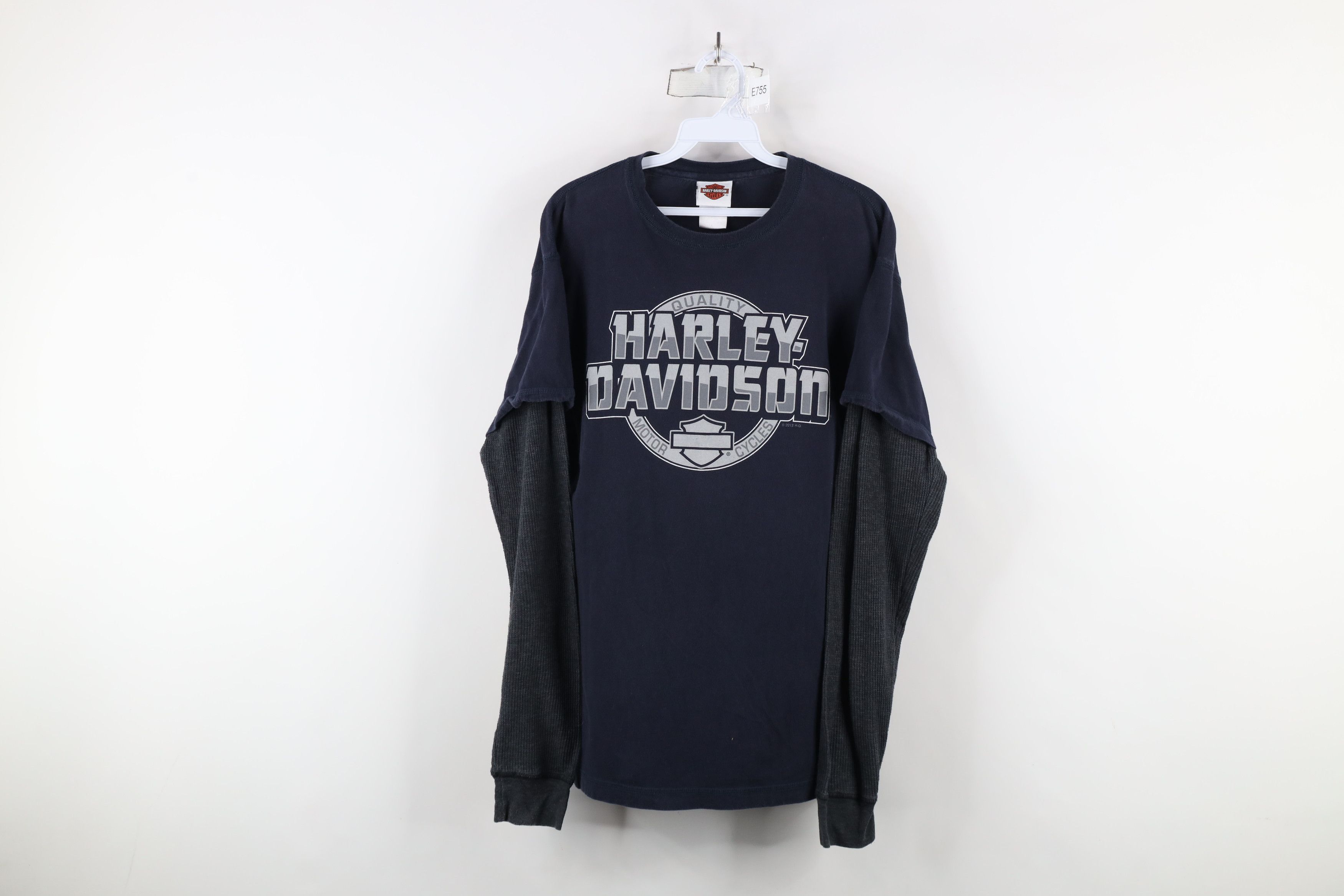 Harley Davidson × Vintage Vintage Harley Davidson Waffle Knit Bear Long Sleeve T-Shirt Size US L / EU 52-54 / 3 - 1 Thumbnail