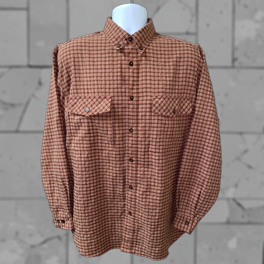 The North Face The North Face Mens Red/Brown Checkered Long Sleeve Button-Up Shirt M Size US M / EU 48-50 / 2 - 1 Thumbnail